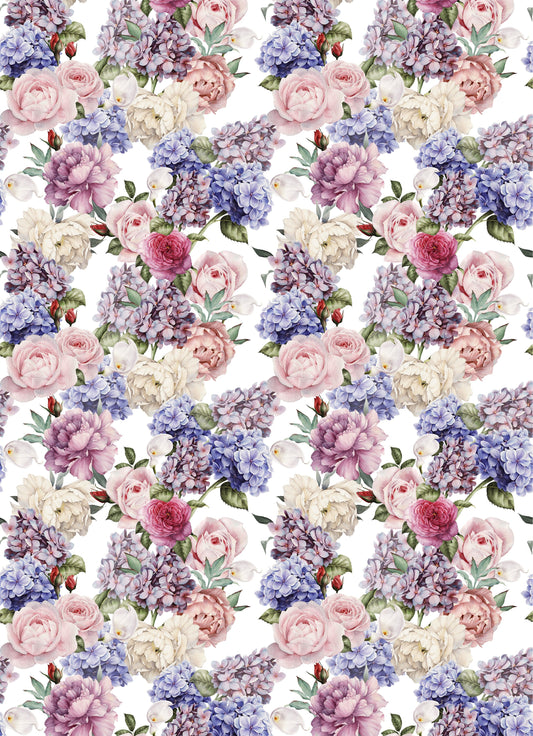Large Decoupage for Furniture - Rice Paper - Vintage Decoupage - Floral Decoupage Paper - Shabby Chic Roses