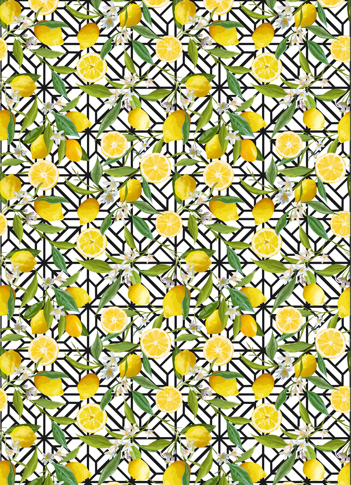Large Decoupage for Furniture - Rice Paper - Vintage Decoupage - Floral Decoupage Paper - Lemon