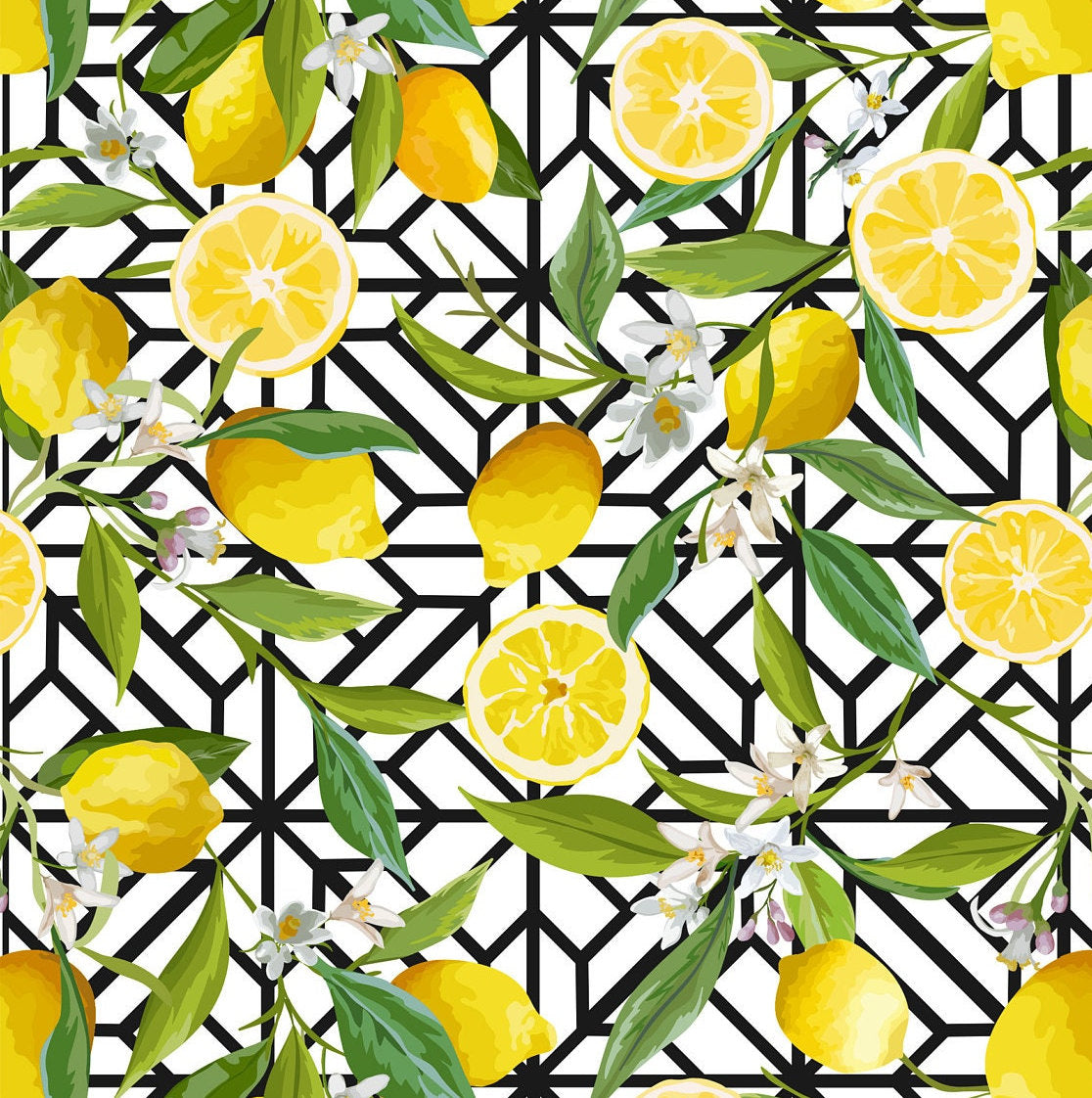 Large Decoupage for Furniture - Rice Paper - Vintage Decoupage - Floral Decoupage Paper - Lemon