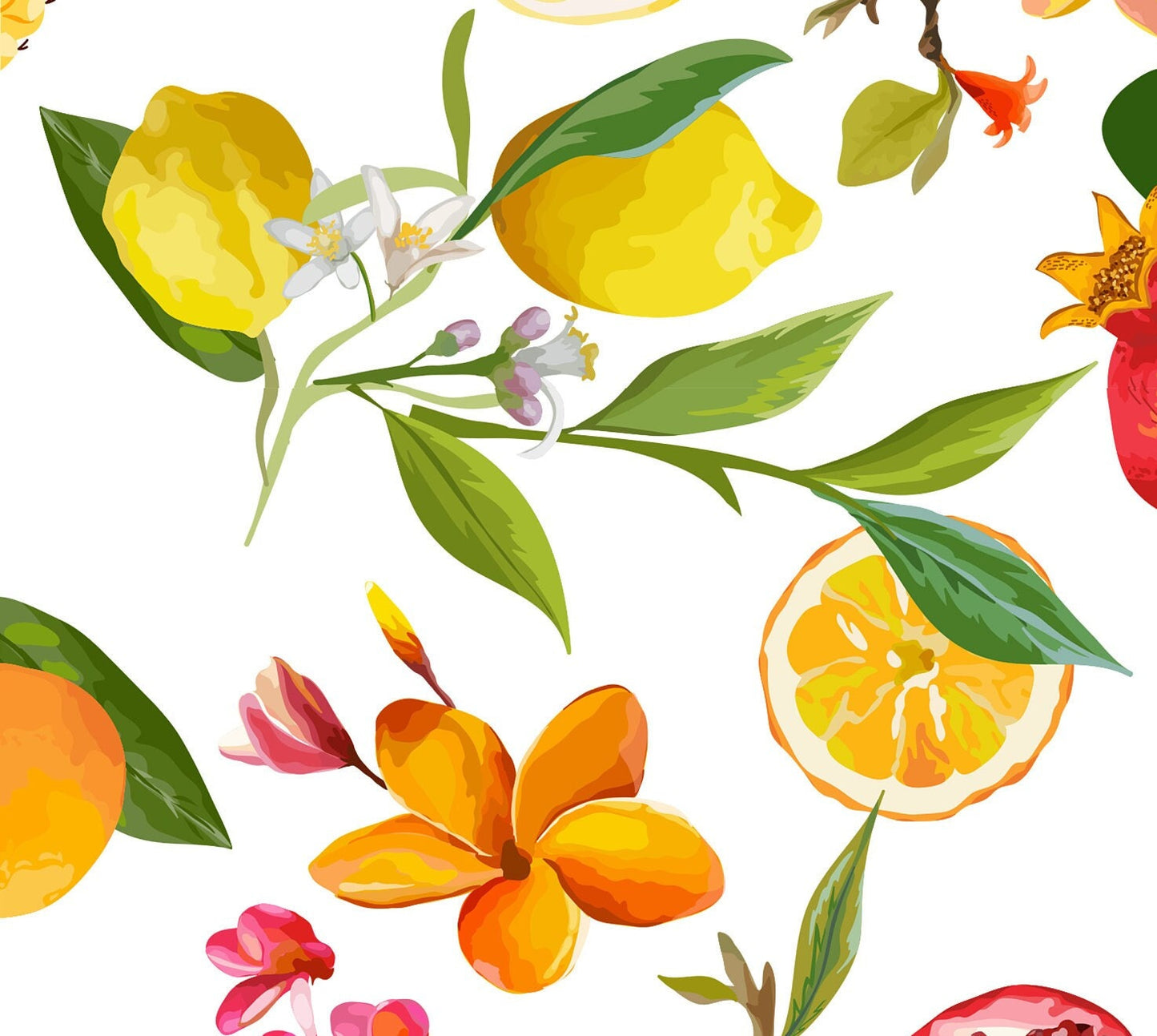Large Decoupage for Furniture - Rice Paper - Vintage Decoupage - Floral Decoupage Paper - Fruits Pineapple Lemon