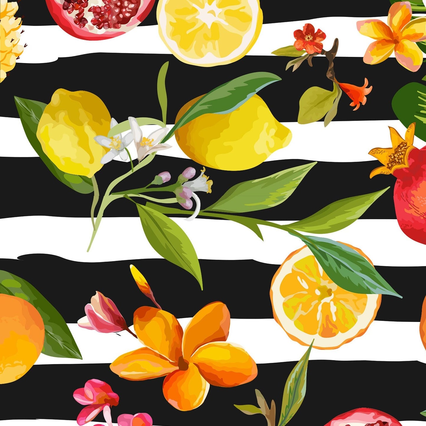 Large Decoupage for Furniture - Rice Paper - Vintage Decoupage - Floral Decoupage Paper - Fruits Pineapple Lemon