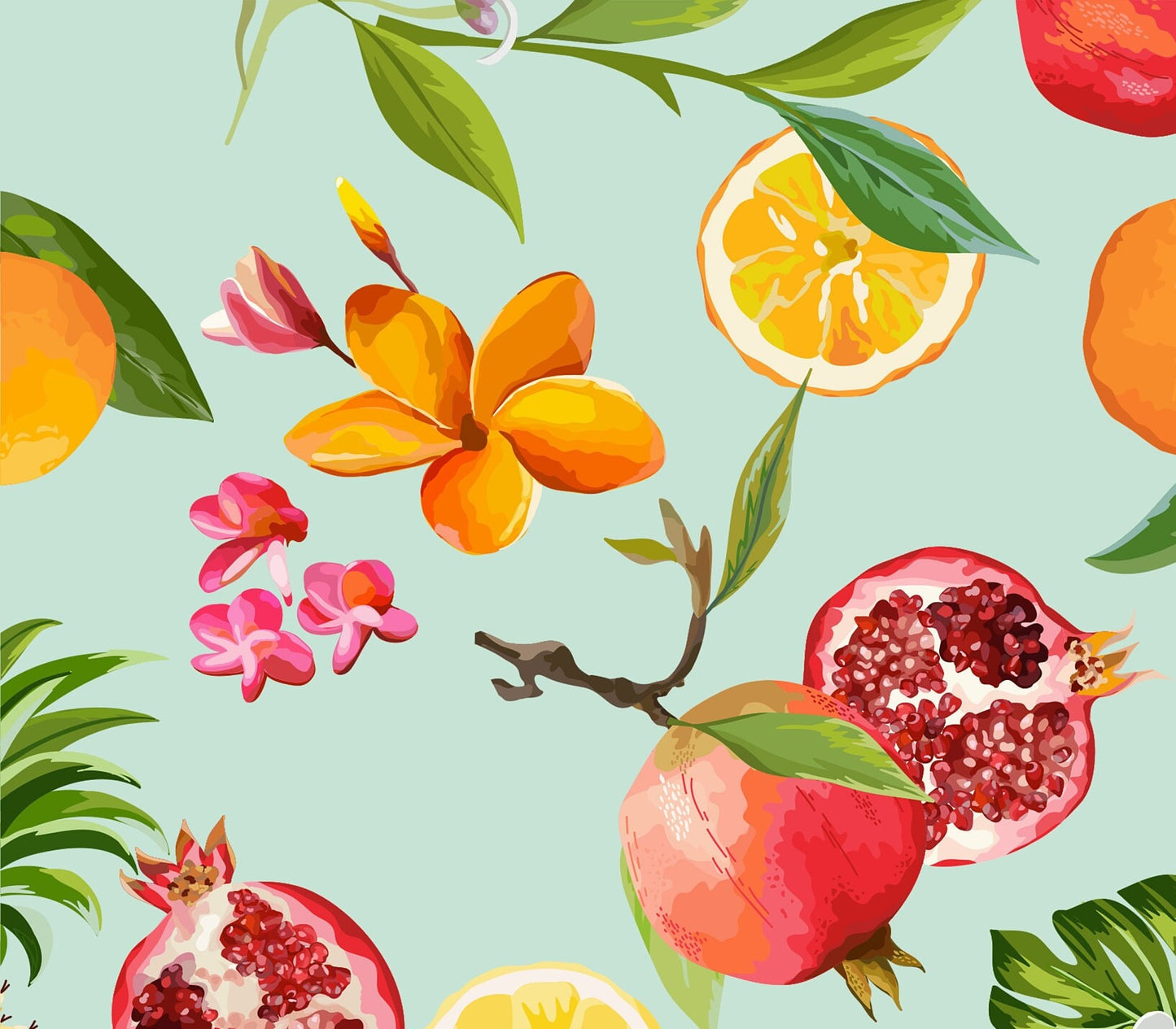 Large Decoupage for Furniture - Rice Paper - Vintage Decoupage - Floral Decoupage Paper - Summer Fruits Pineapple Lemon