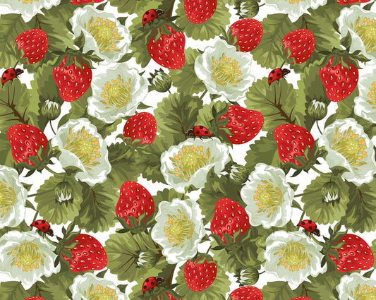 Large Decoupage for Furniture - Rice Paper - Vintage Decoupage - Floral Decoupage Paper - Summer Fruit Strawberry