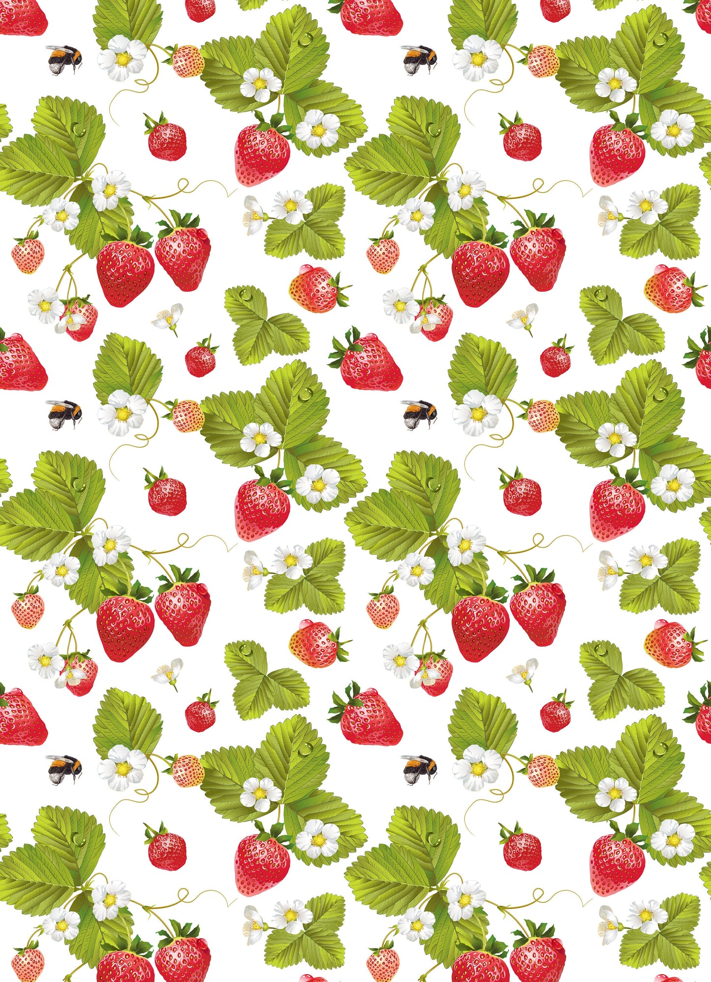 Large Decoupage for Furniture - Rice Paper - Vintage Decoupage - Floral Decoupage Paper - Summer Fruit Strawberry