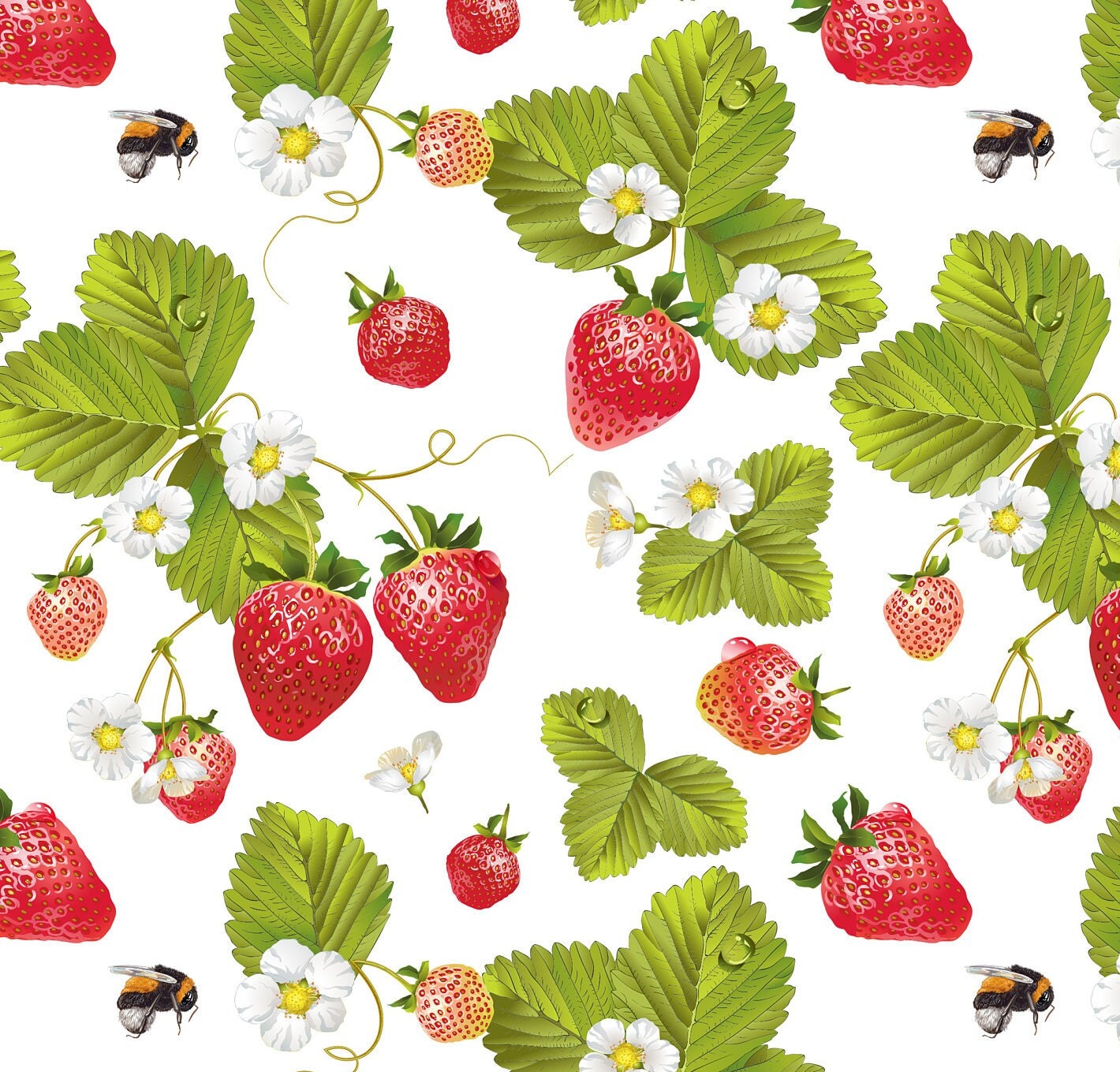 Large Decoupage for Furniture - Rice Paper - Vintage Decoupage - Floral Decoupage Paper - Summer Fruit Strawberry