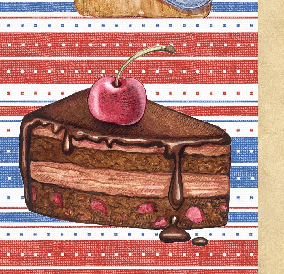 Large Decoupage for Furniture - Rice Paper - Vintage Decoupage - Floral Decoupage Paper - Cake Berry Muffin