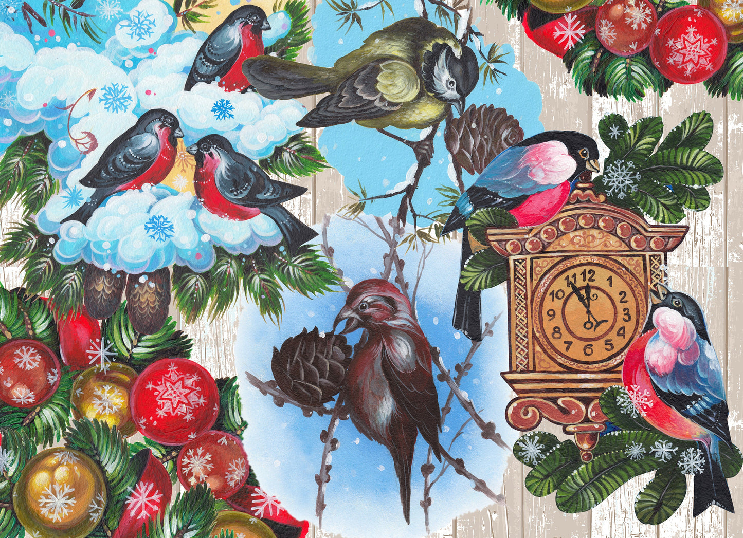 Large Decoupage for Furniture - Rice Paper - Vintage Decoupage - Floral Decoupage Paper - Birds