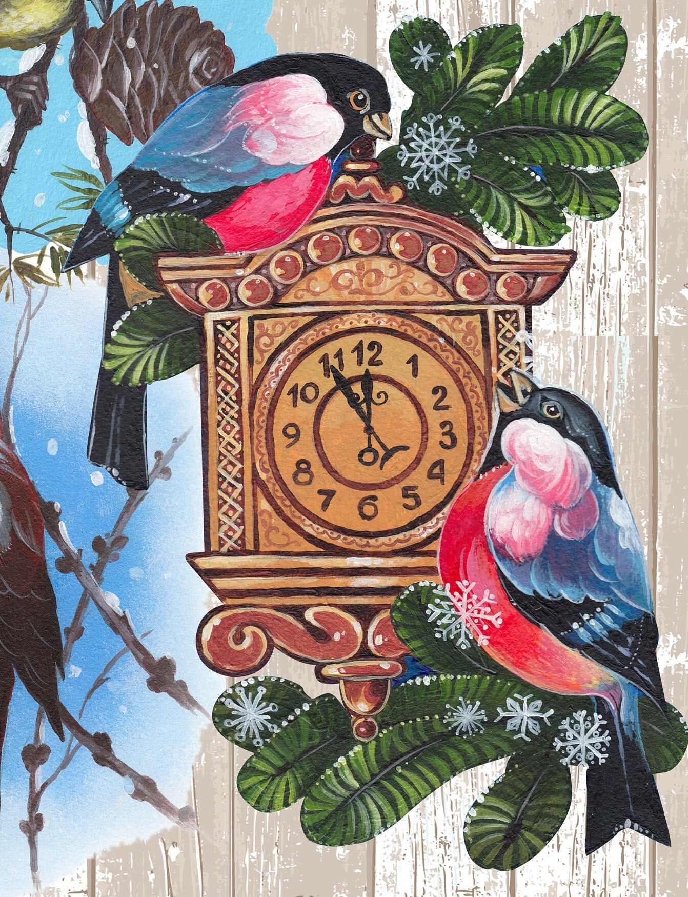 Large Decoupage for Furniture - Rice Paper - Vintage Decoupage - Floral Decoupage Paper - Birds