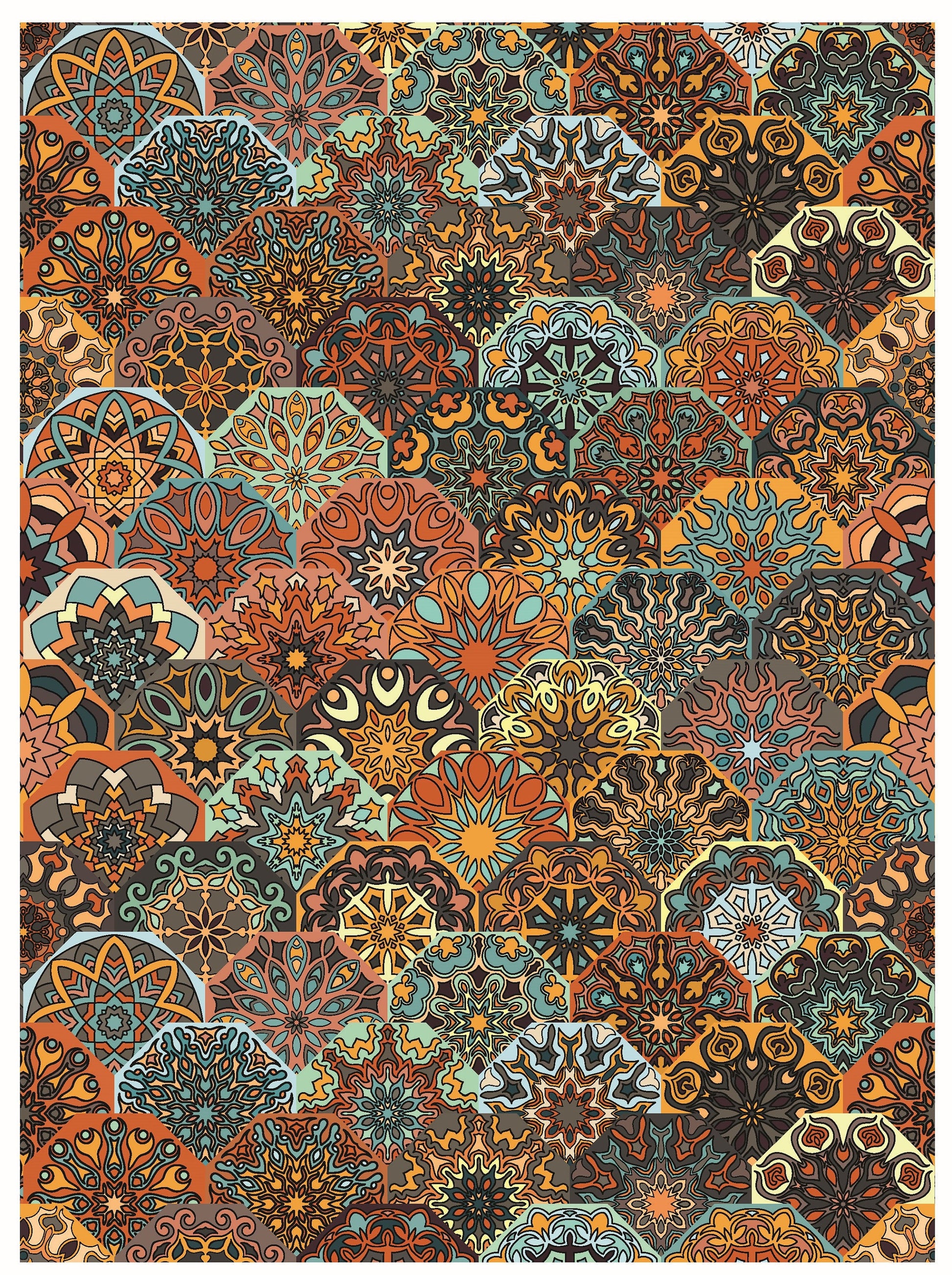 Large Moroccan Floral Decoupage Rice Paper – Furniture Application