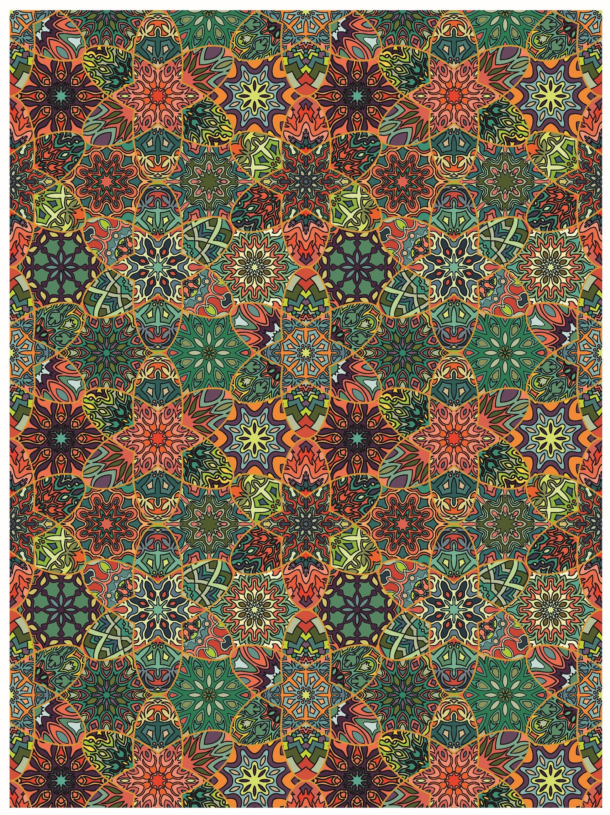 Large Decoupage for Furniture - Rice Paper - Vintage Decoupage - Floral Decoupage Paper - Authentic Mandala Pattern