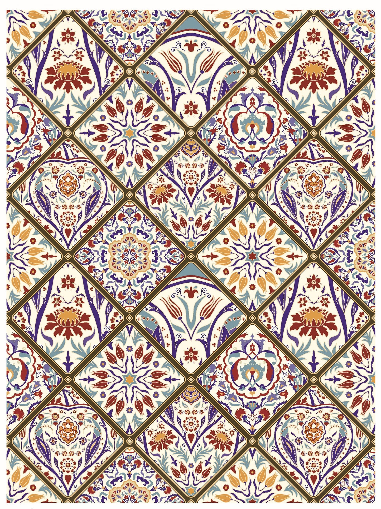 Authentic Tulip Pattern - Large Decoupage for Furniture - Rice Paper - Vintage Decoupage - Floral Decoupage Paper - Tile