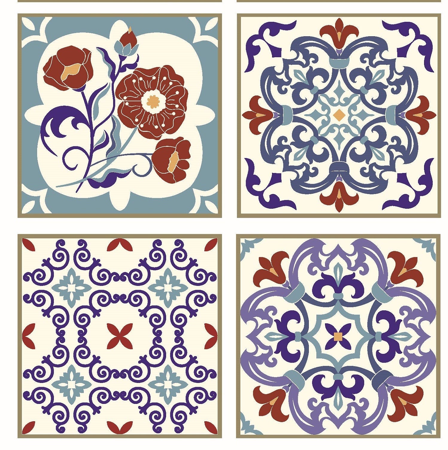 Authentic Pattern - Large Decoupage for Furniture - Rice Paper - Vintage Decoupage - Floral Decoupage Paper - Tile