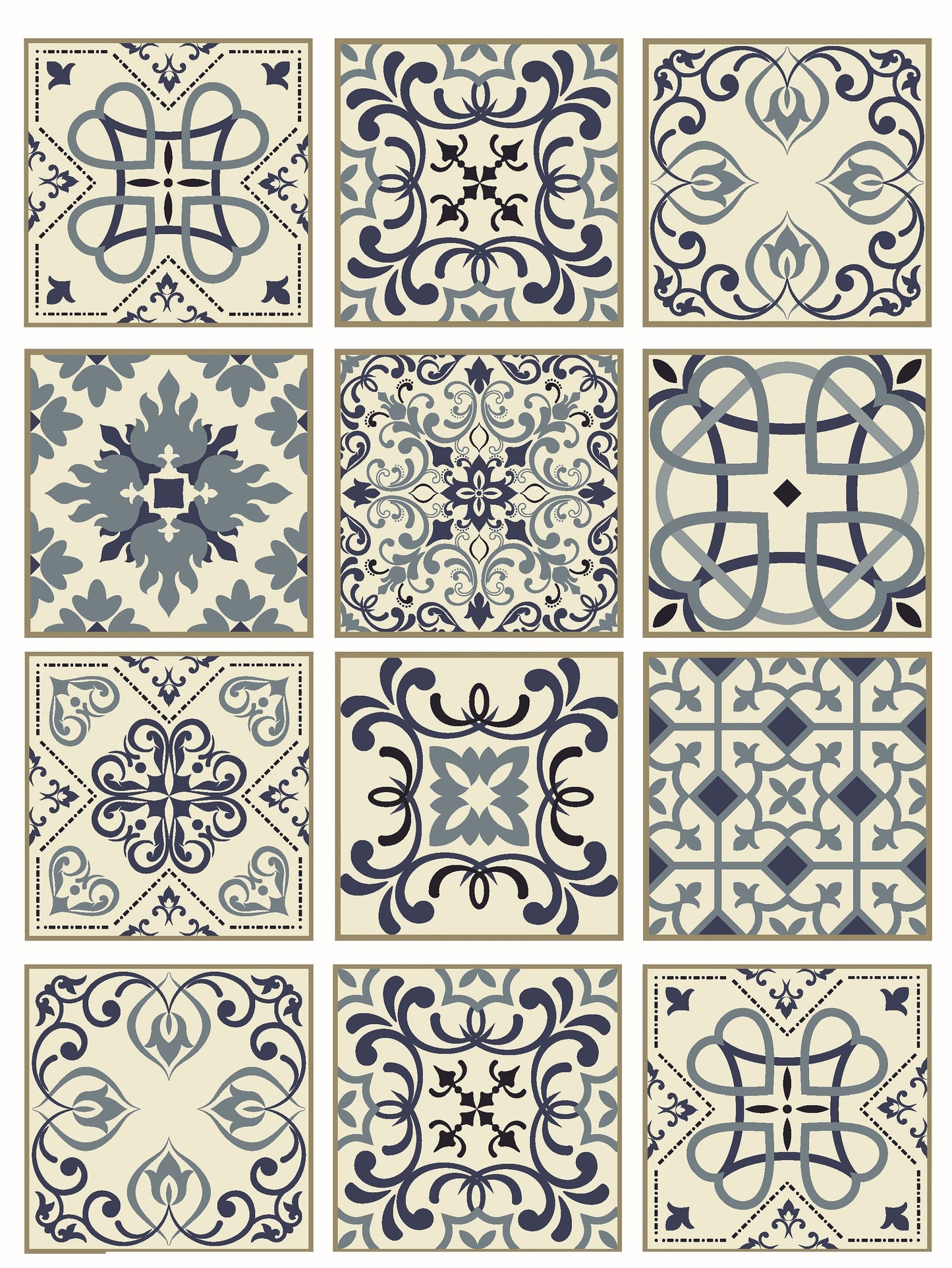 Authentic Pattern - Large Decoupage for Furniture - Rice Paper - Vintage Decoupage - Floral Decoupage Paper - Tile