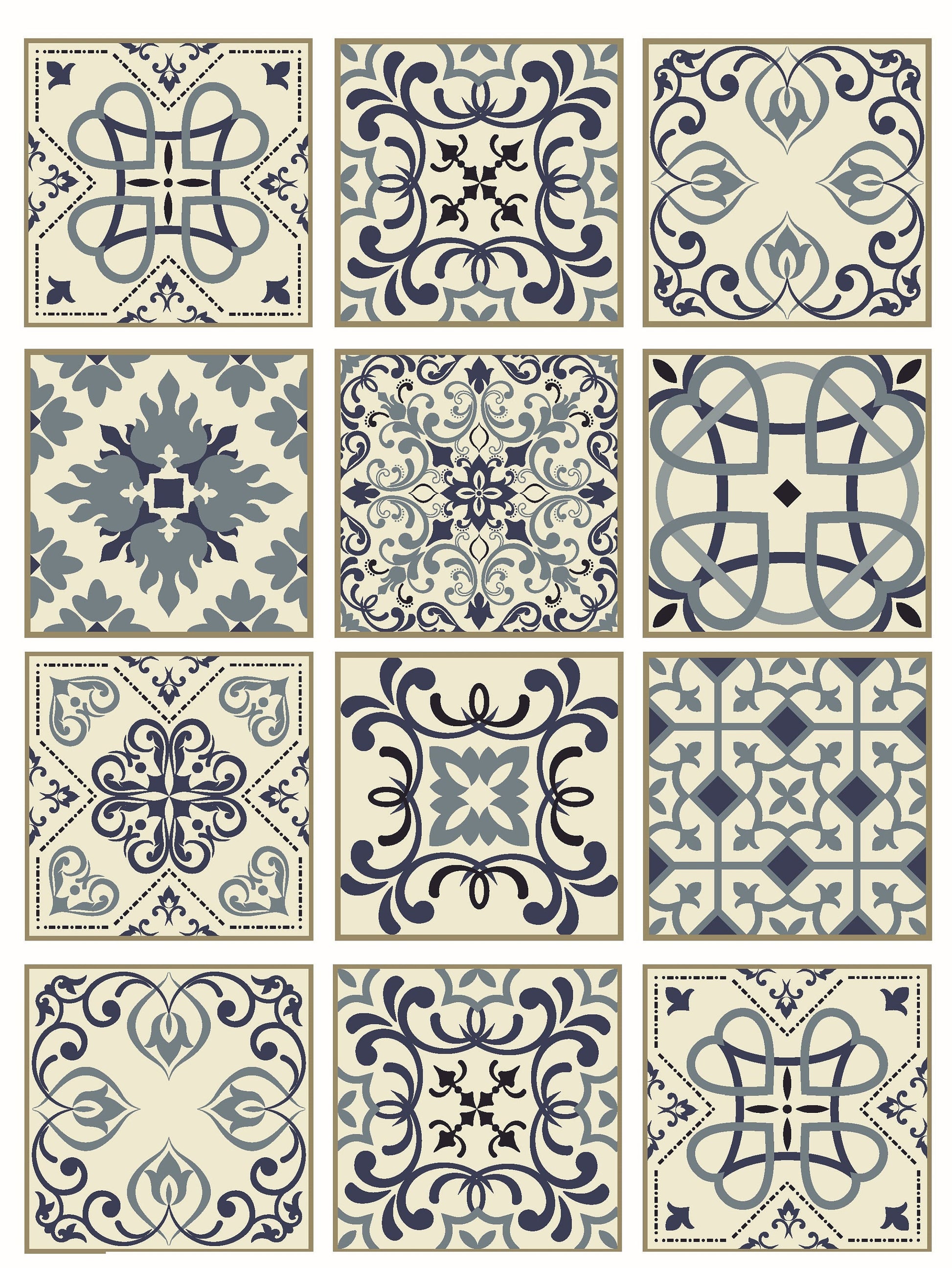 Authentic Pattern - Large Decoupage for Furniture - Rice Paper - Vintage Decoupage - Floral Decoupage Paper - Tile