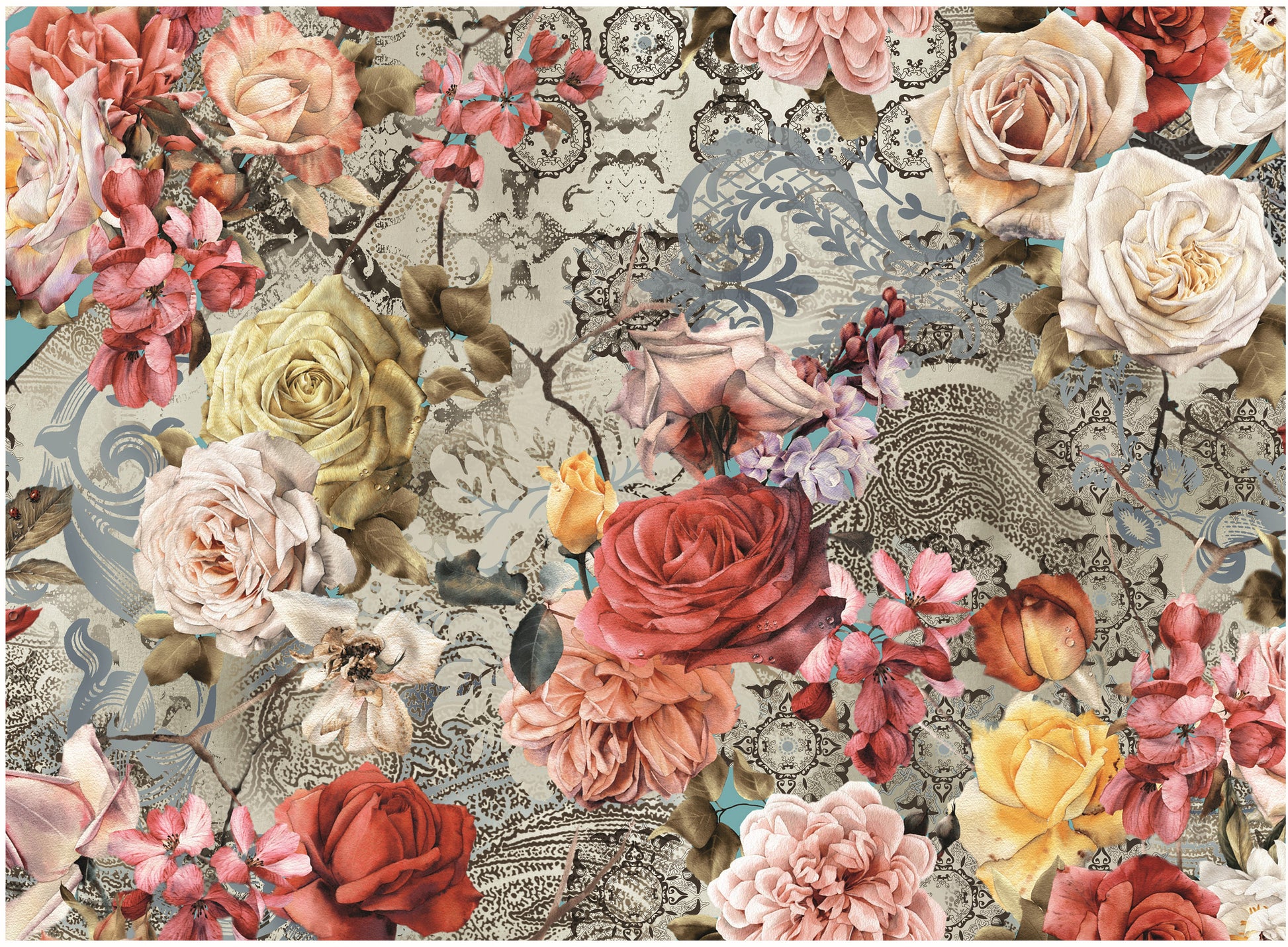 Floral Rice Paper – Large Decoupage Paper for Furniture