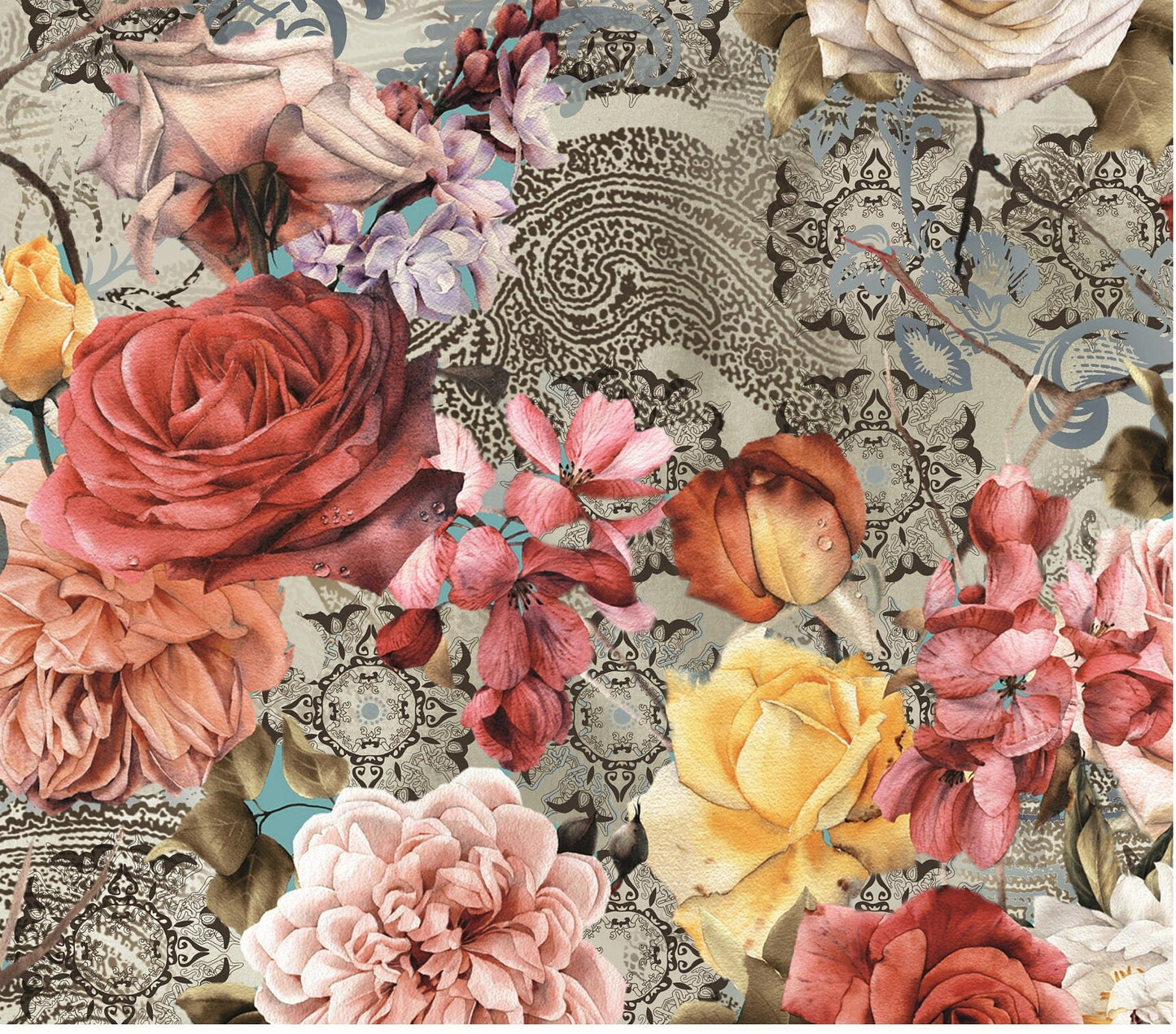 Floral Rice Paper – Large Decoupage Paper for Furniture