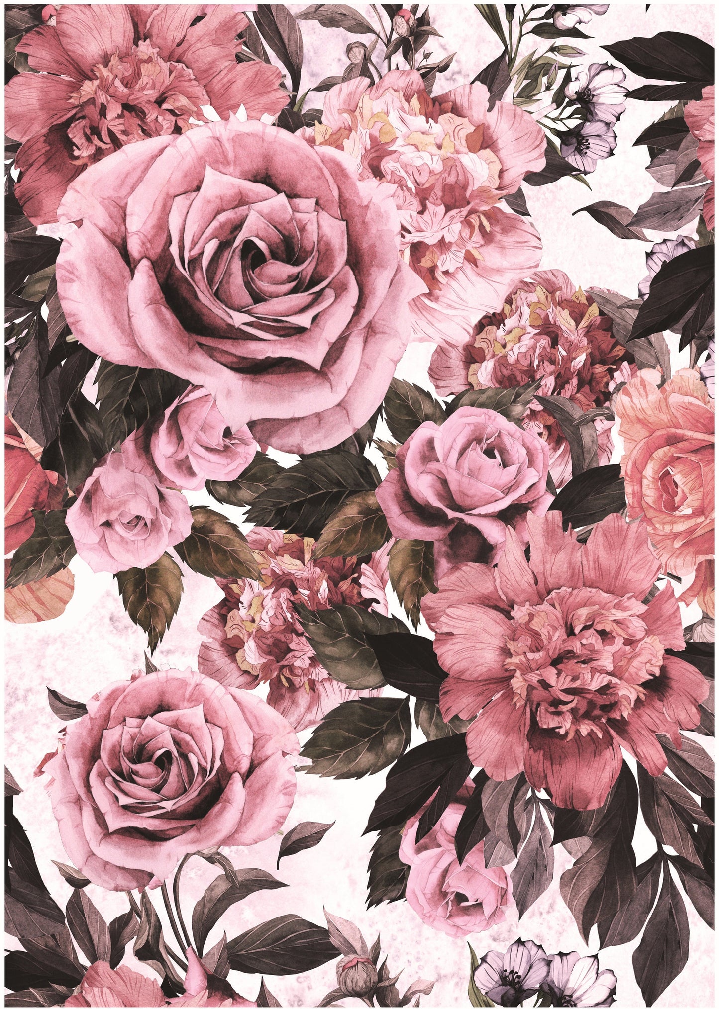 Authentic Pattern Hydrangea - Large Decoupage for Furniture - Rice Paper - Vintage Decoupage - Decoupage Paper - Shabby Chic