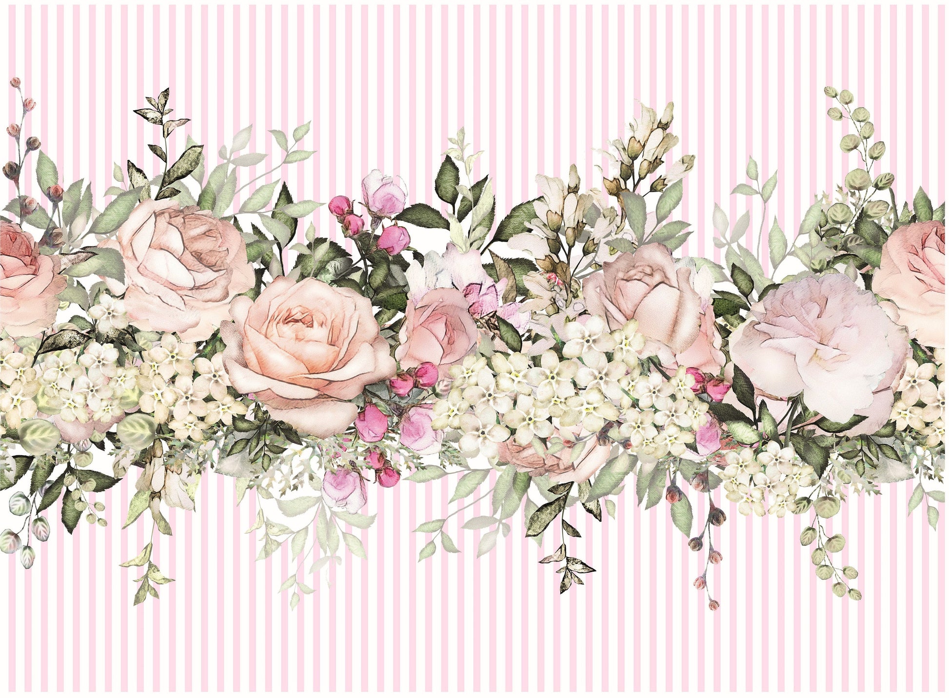 Shabby Chic Flowers - Large Decoupage for Furniture - Rice Paper - Vintage Decoupage - Decoupage Paper