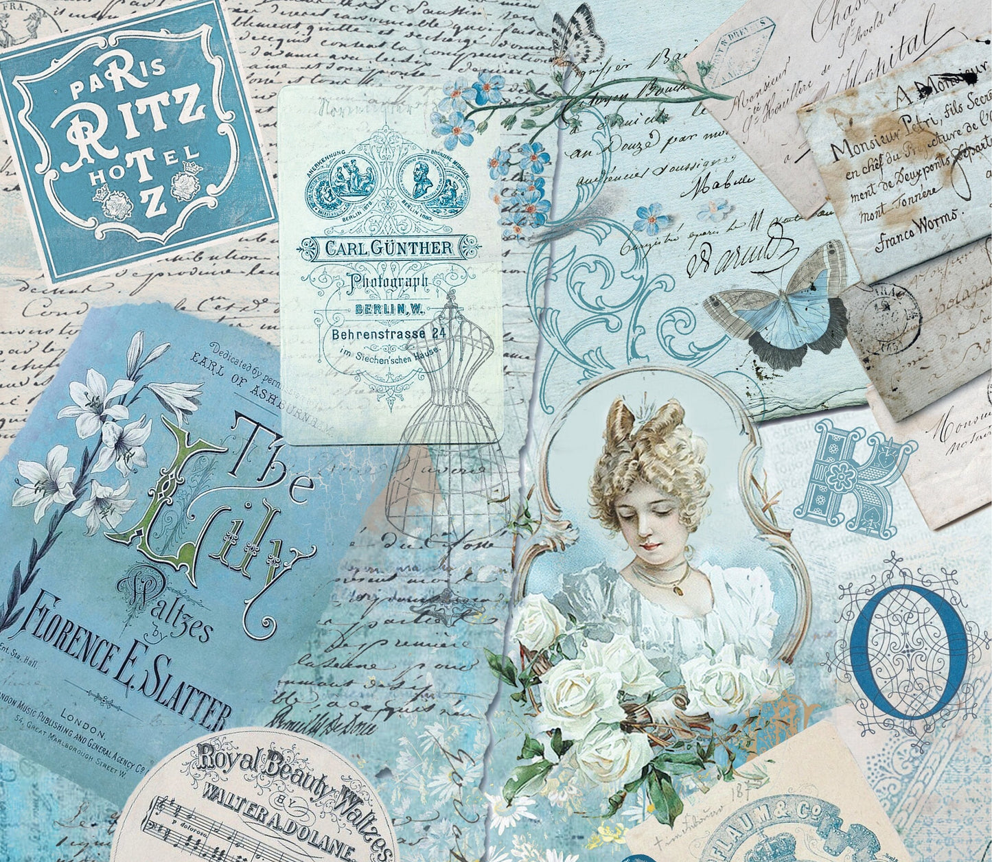 Large Decoupage Paper - Decoupage Art - Rice Paper for Decoupage - Vintage Decoupage