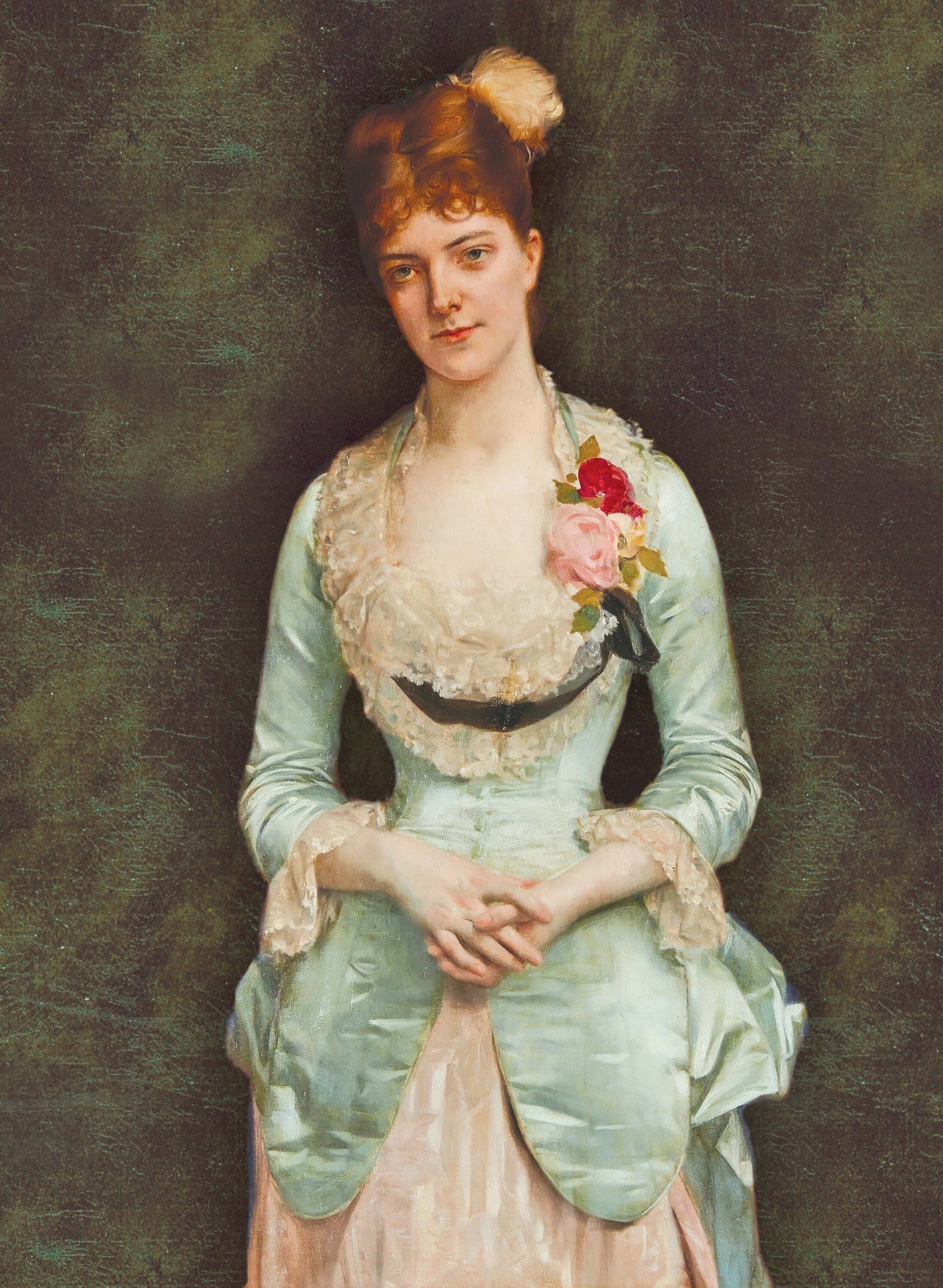Portrait of a Woman - Large Decoupage Paper for Furniture - Vintage Decoupage - Rice Paper