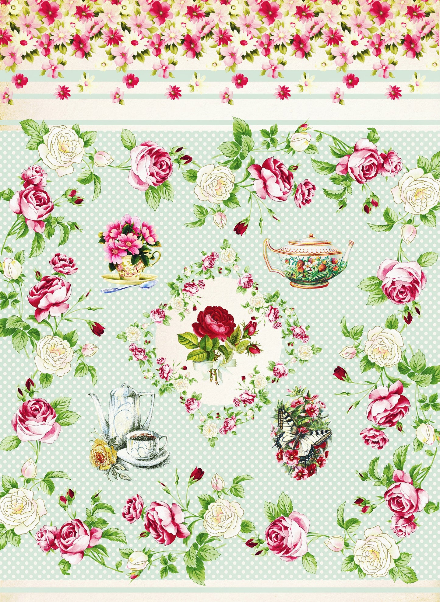 Large Decoupage Paper - Decoupage Art - Rice Paper for Decoupage - Vintage Decoupage - Roses