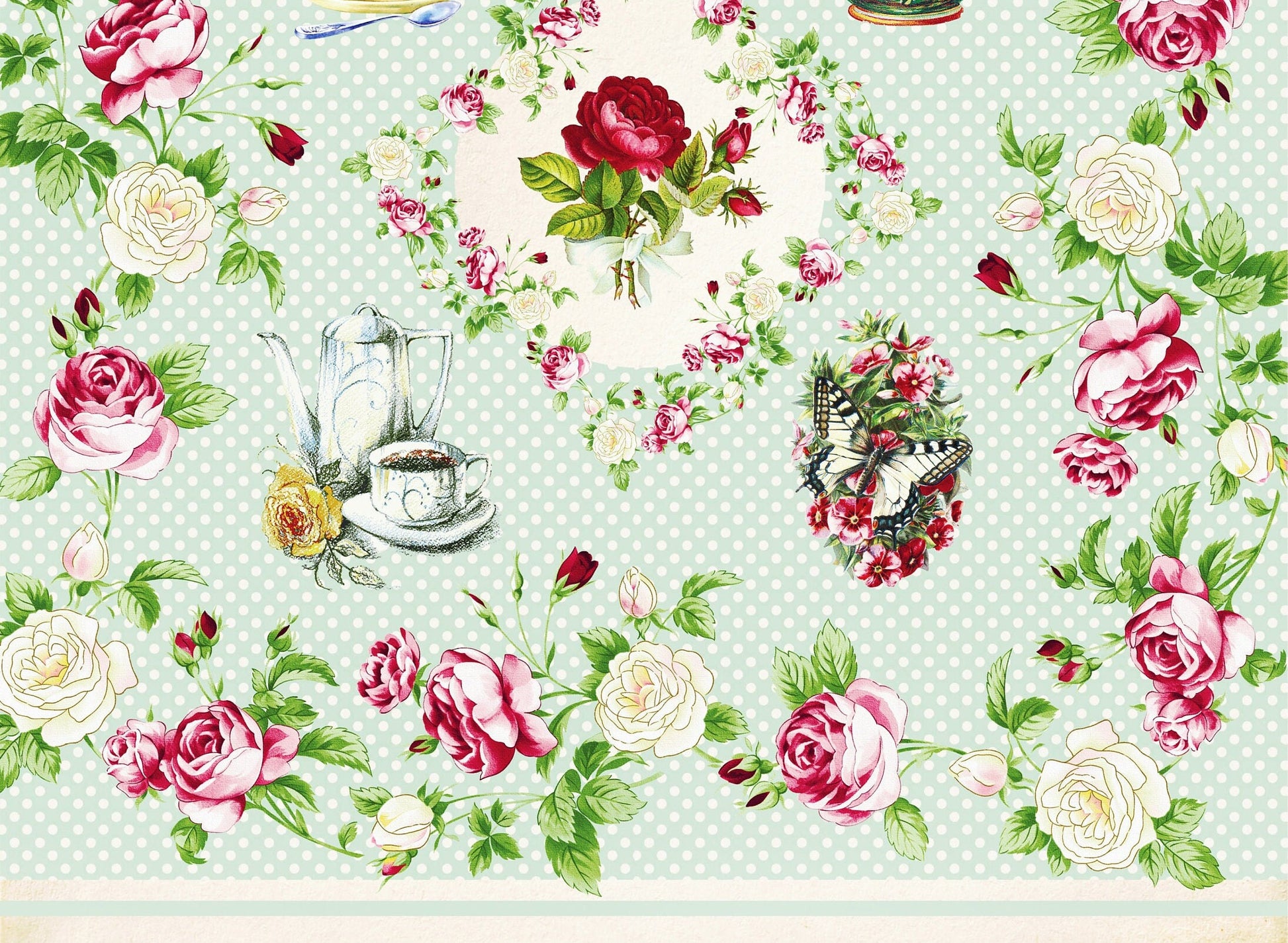 Large Decoupage Paper - Decoupage Art - Rice Paper for Decoupage - Vintage Decoupage - Roses