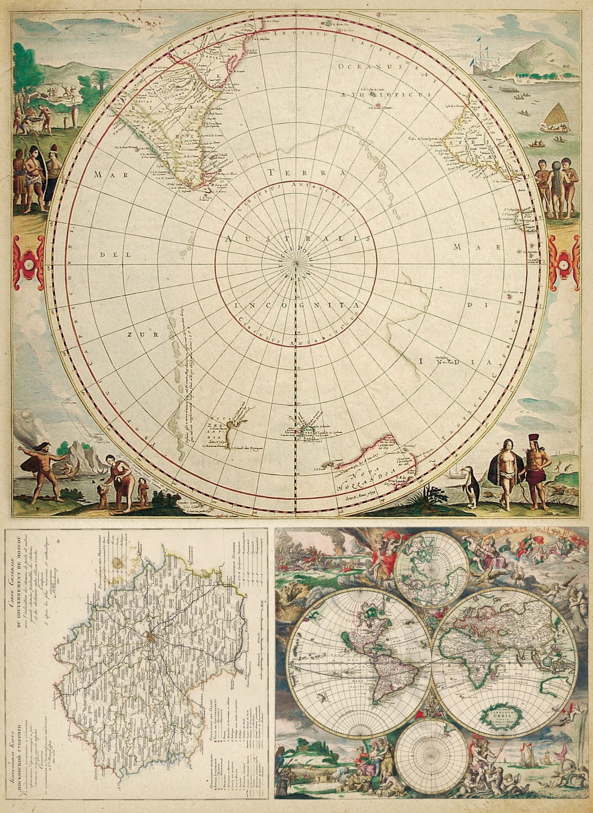Large Decoupage Paper - Decoupage Art - Rice Paper for Decoupage - Decoupage for Furniture - Vintage Decoupage - Old World Maps