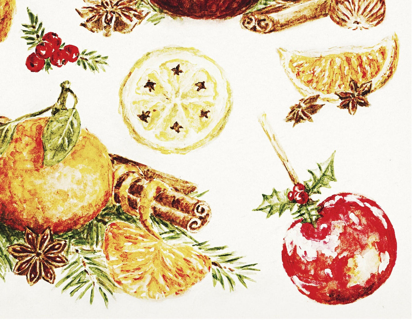 Large Decoupage Paper - Decoupage Art - Rice Paper for Decoupage - Decoupage for Furniture - Vintage Decoupage - Christmas Watercolor