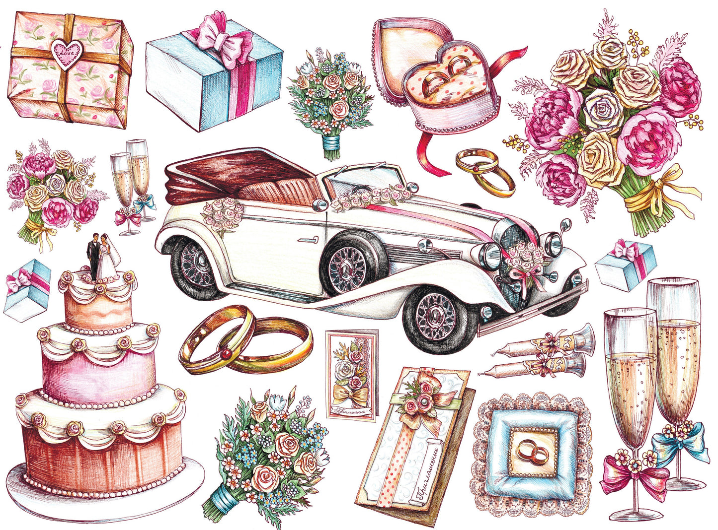 wedding decoupage