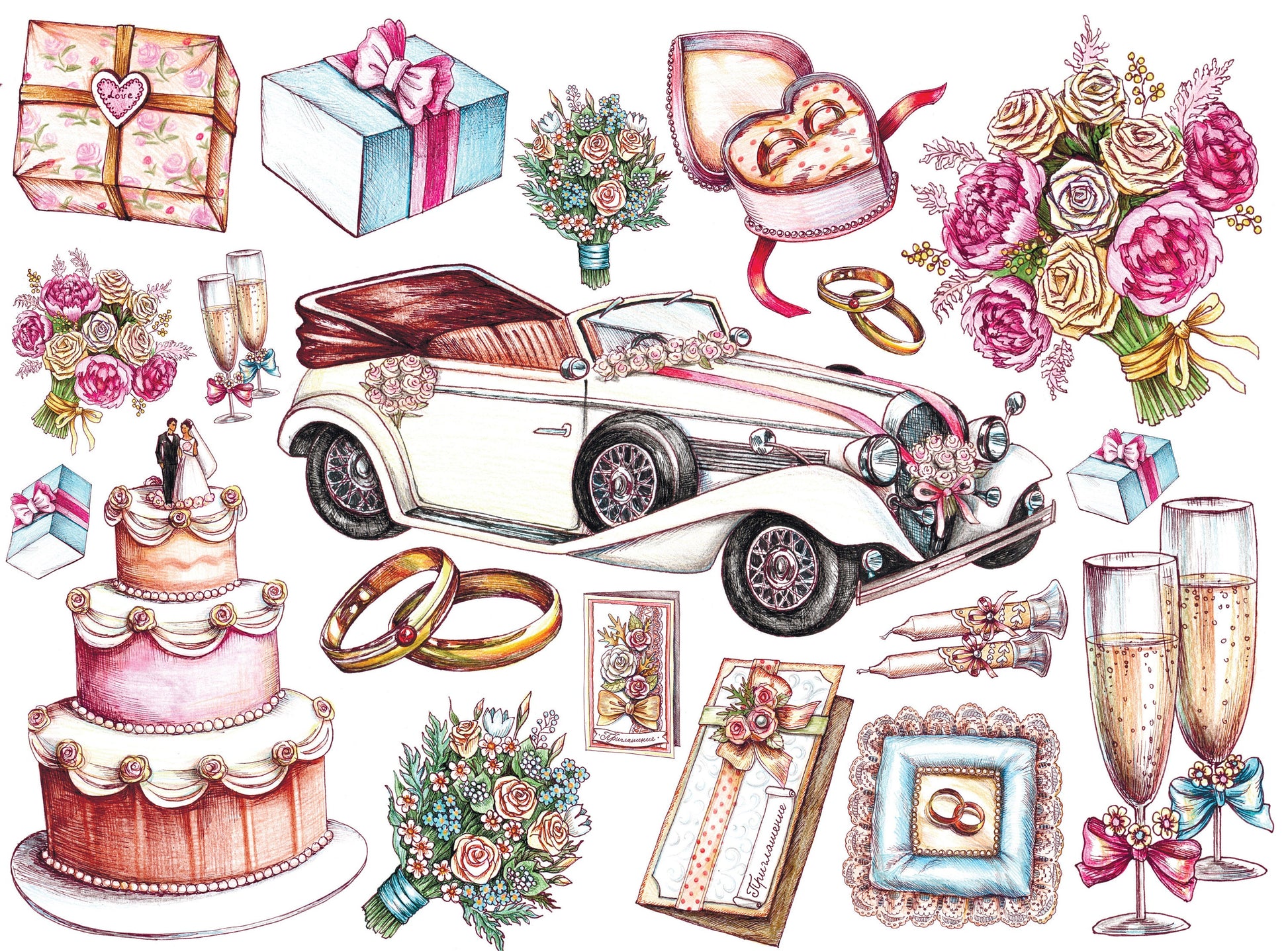 wedding decoupage
