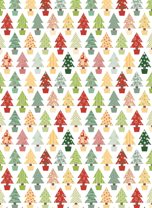 Large Decoupage Paper - Decoupage Art - Rice Paper for Decoupage - Decoupage for Furniture - Vintage Decoupage - Happy Christmas Tree