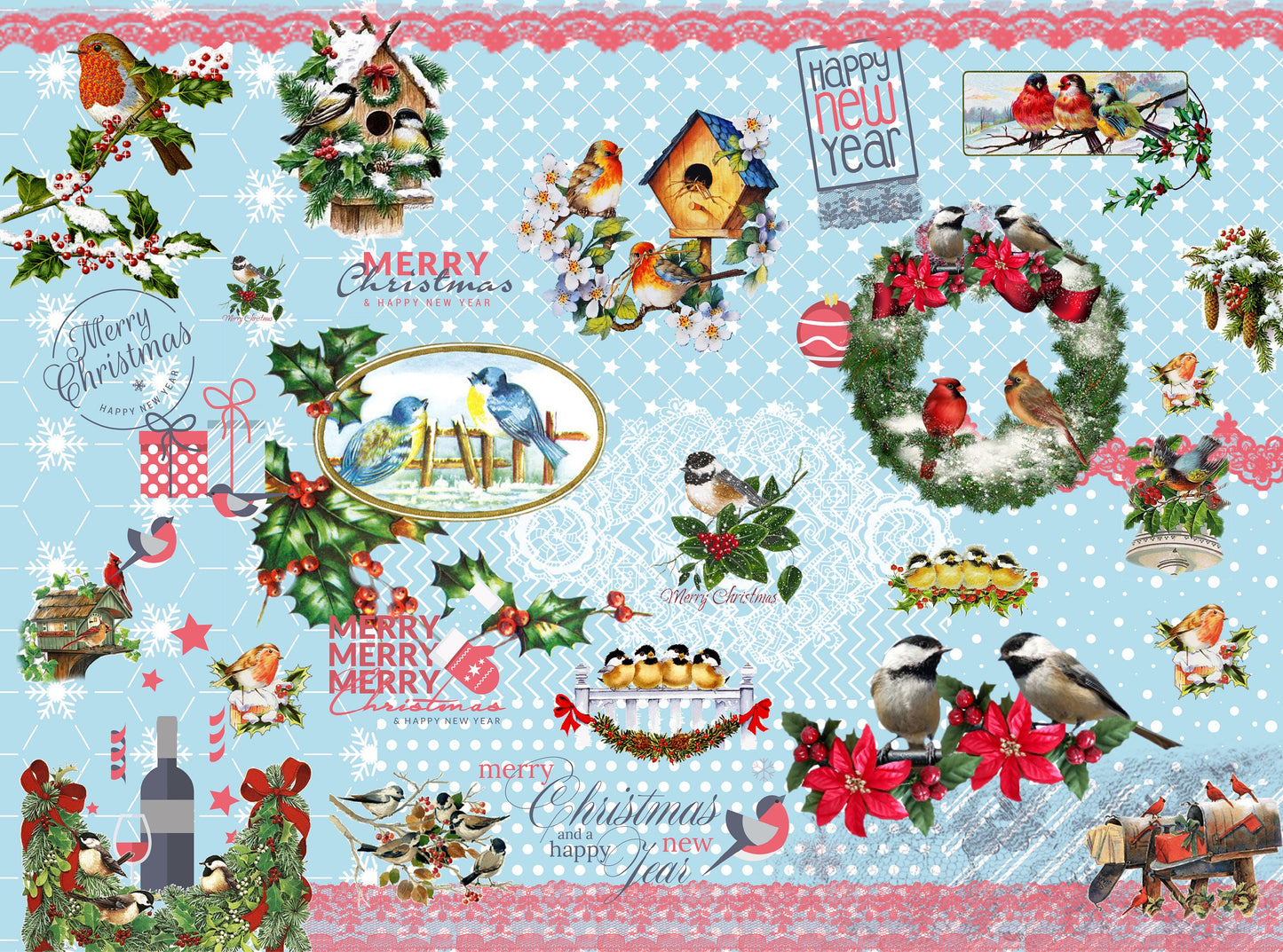 xmas decoupage paper