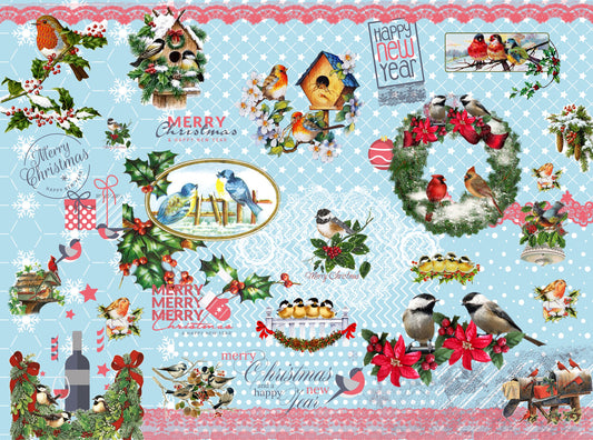 xmas decoupage paper