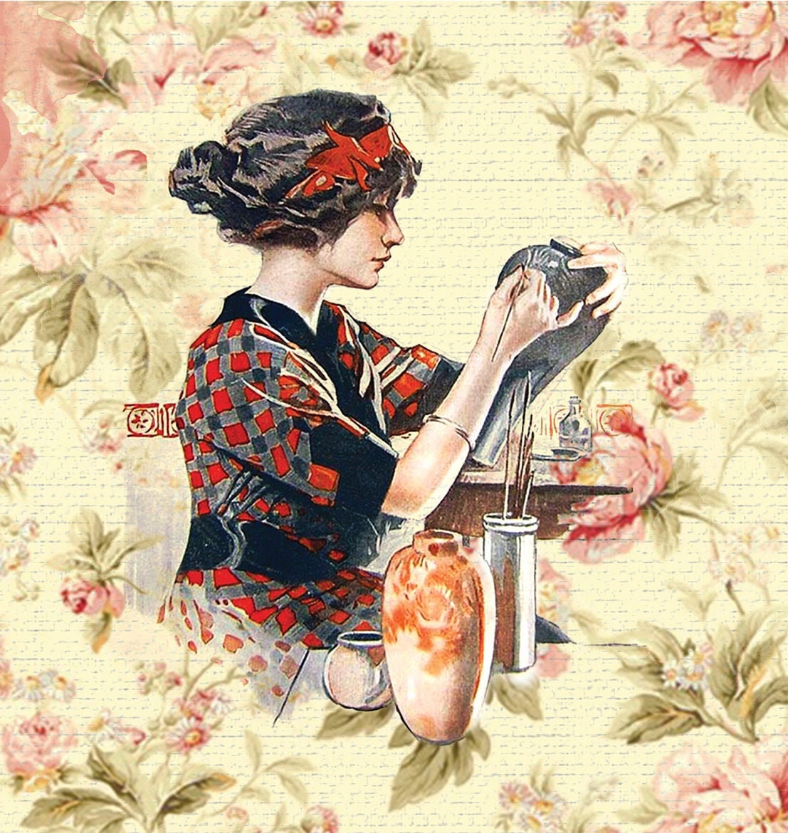 Large Decoupage Paper - Decoupage Art - Rice Paper for Decoupage - Decoupage for Furniture - Vintage Decoupage - Woman