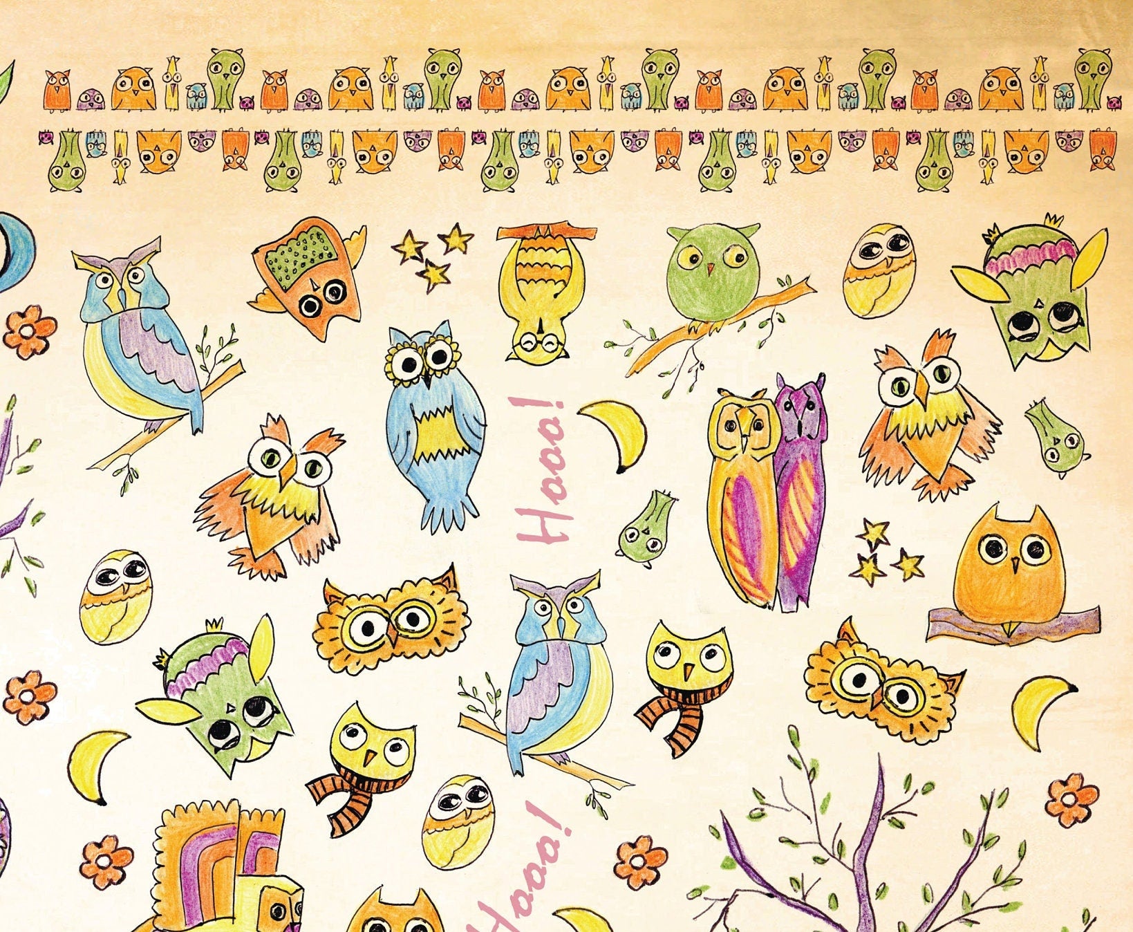 Hoooooo! Owl - Decoupage Paper - Decoupage Art - Rice Paper for Decoupage