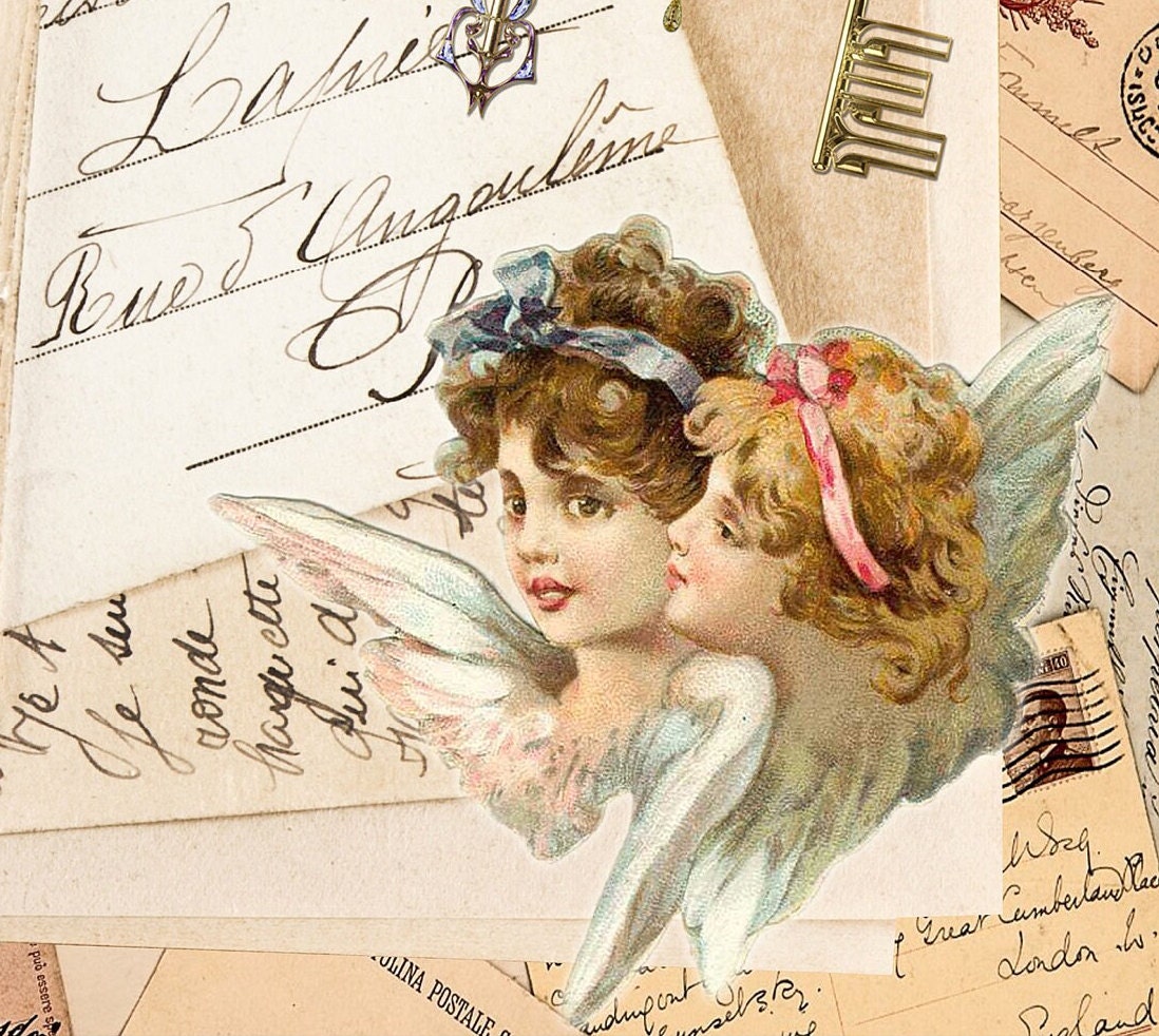 Large Decoupage Paper - Decoupage Art - Rice Paper for Decoupage - Decoupage for Furniture - Vintage Decoupage - Cart Postale