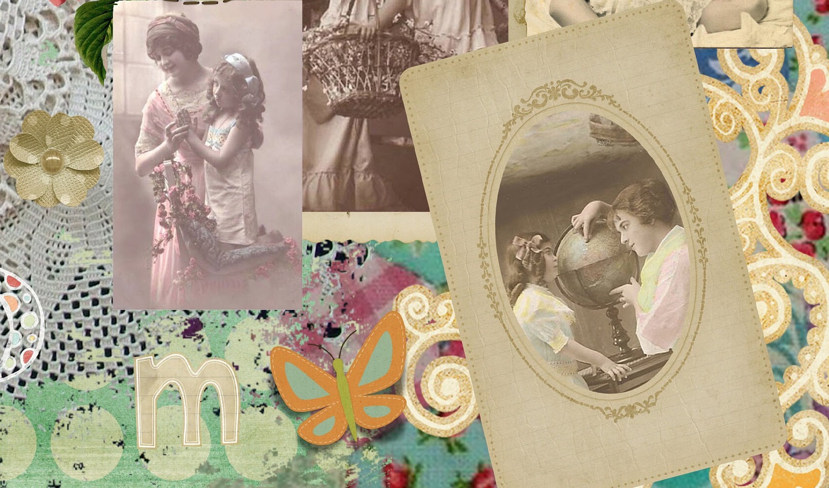 Large Decoupage Paper - Decoupage Art - Rice Paper for Decoupage - Decoupage for Furniture - Vintage Decoupage - Mother & Child