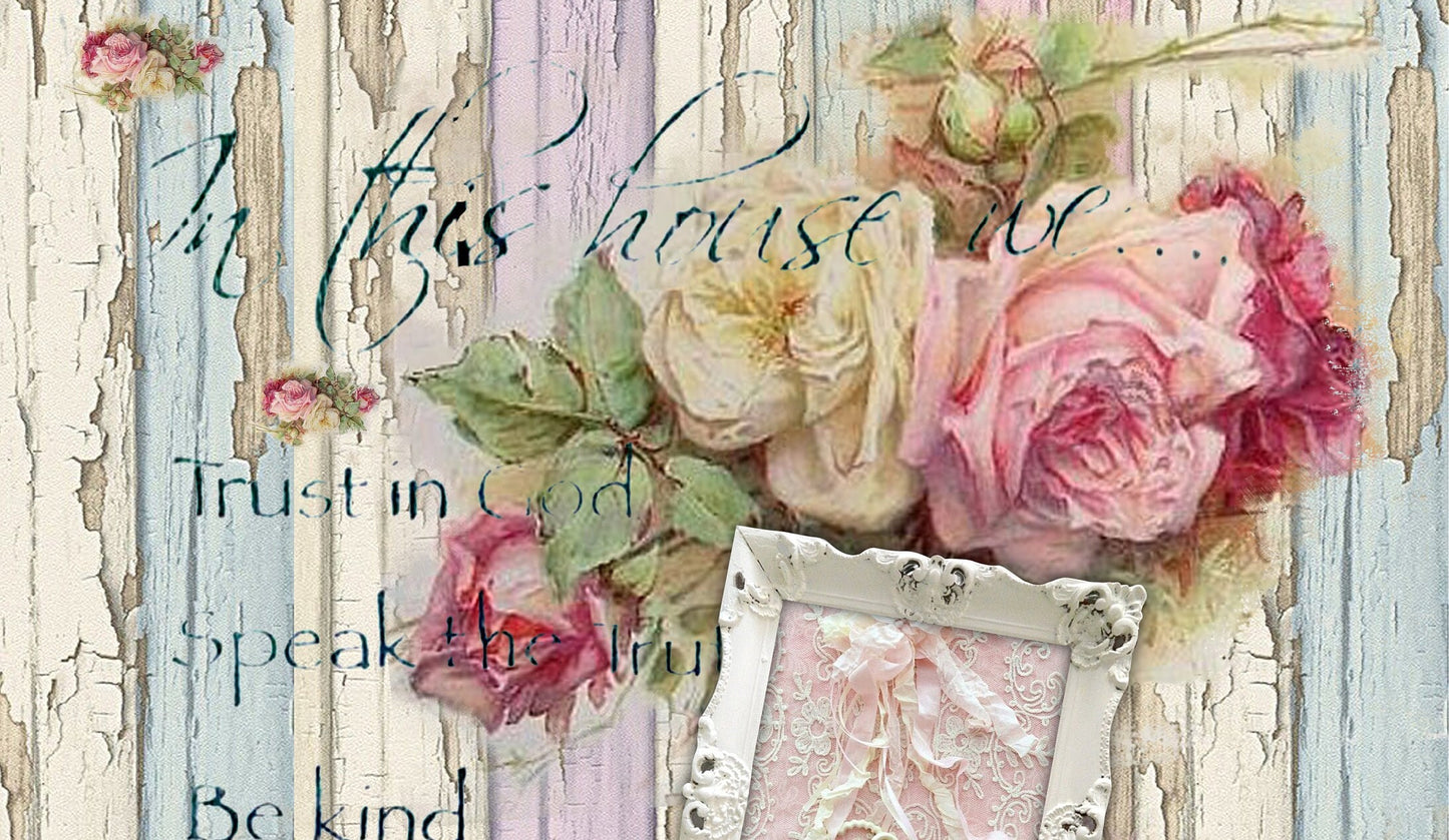 Large Decoupage Paper - Decoupage Art - Rice Paper for Decoupage - Decoupage for Furniture - Vintage Decoupage - Love Poem Wood