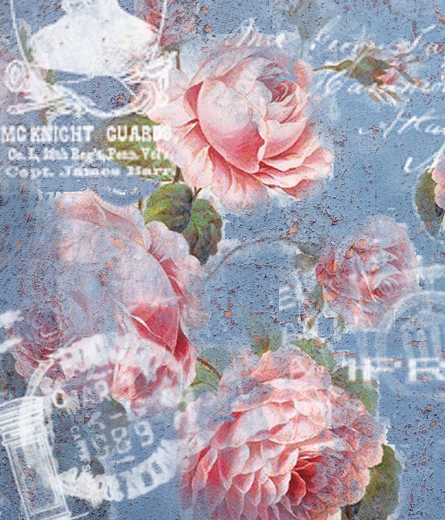 Large Decoupage Paper - Decoupage Art - Rice Paper for Decoupage - Decoupage for Furniture - Vintage Decoupage - Stamp Pink Roses