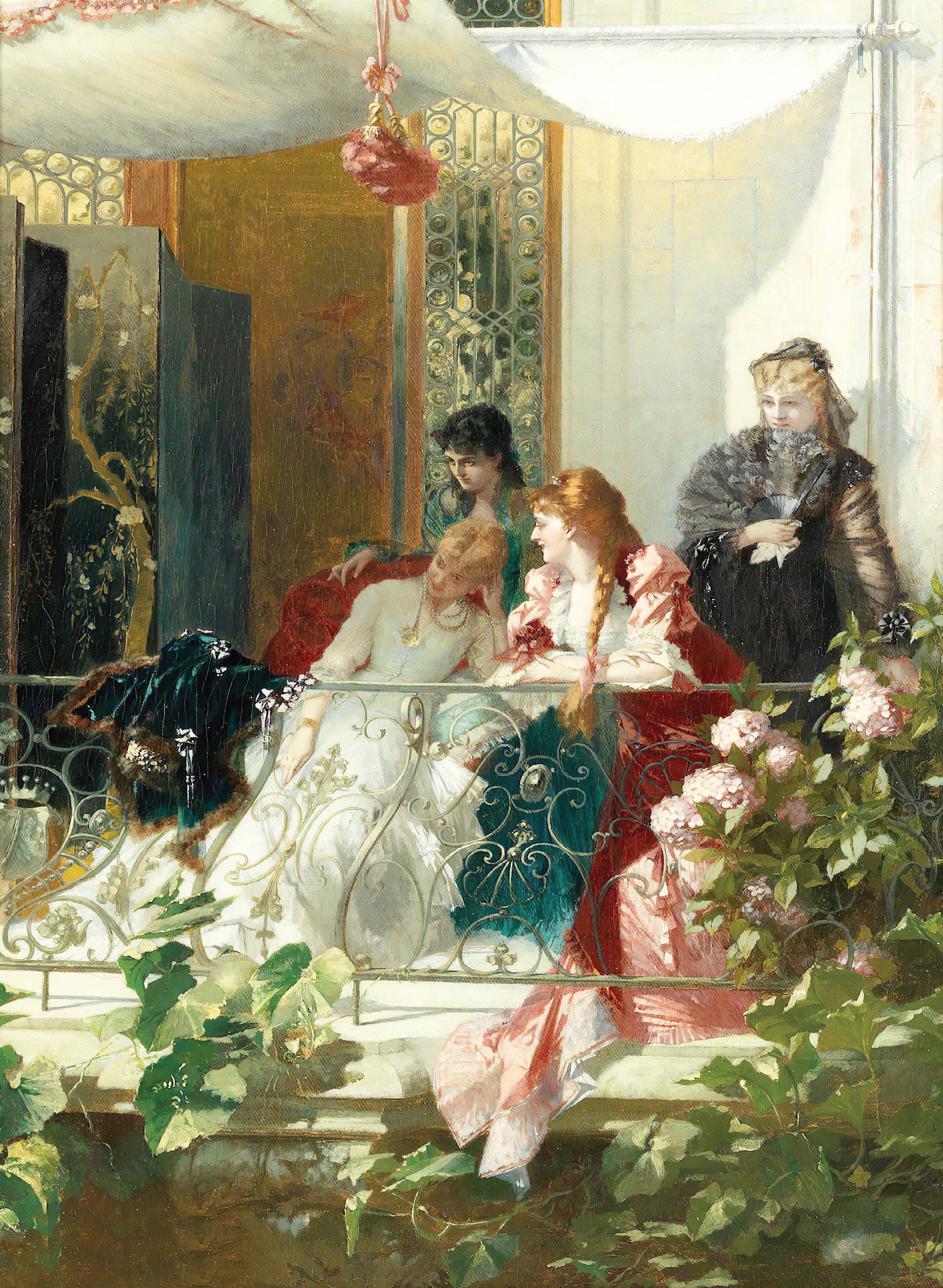 Oil Paint Victorian Women - Large Decoupage Paper for Furniture - Vintage Decoupage - Rice Paper - Decoupage Paper
