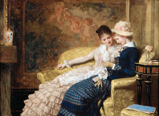 Oil Paint Victorian Women - Large Decoupage Paper for Furniture - Vintage Decoupage - Rice Paper - Decoupage Paper