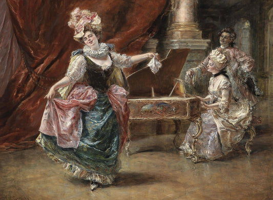 Oil Paint Victorian Women - Large Decoupage Paper for Furniture - Vintage Decoupage - Rice Paper - Decoupage Paper
