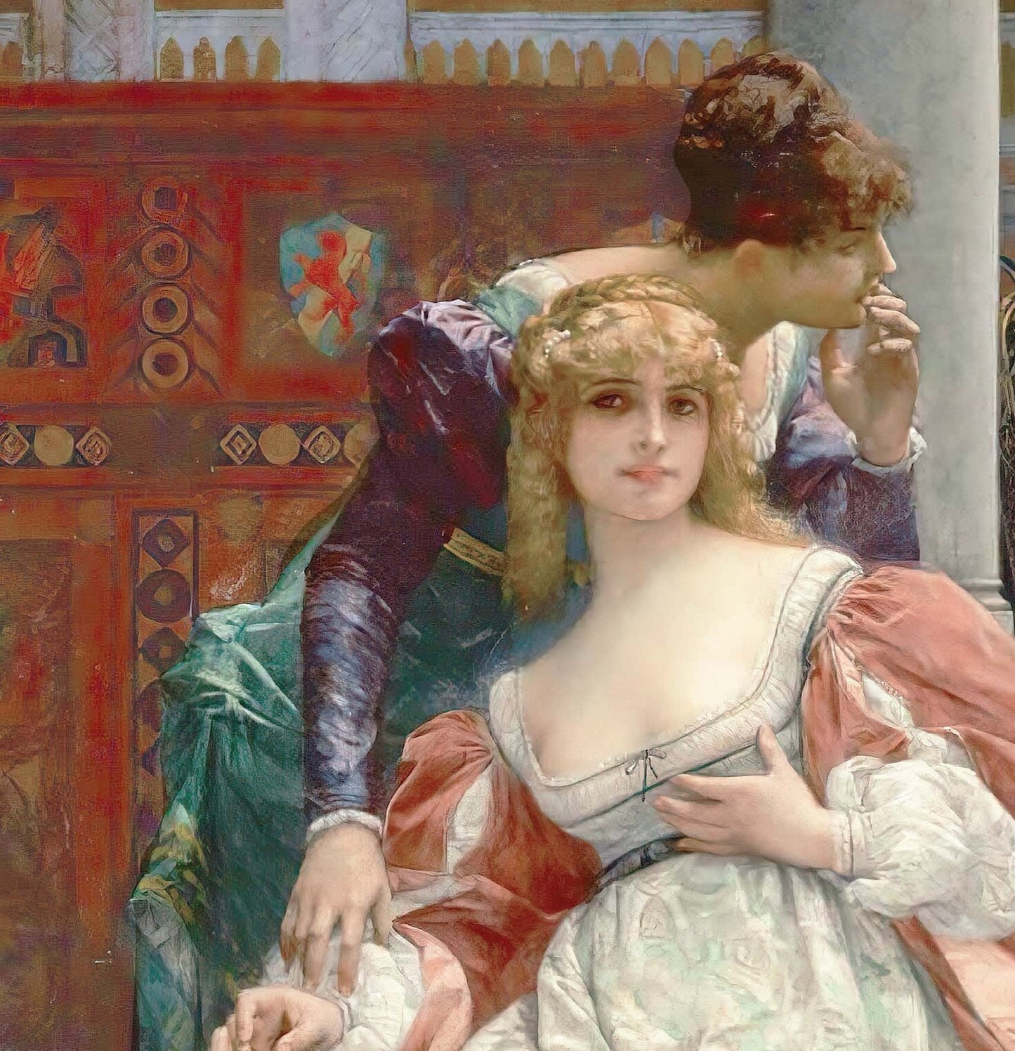 Oil Paint Victorian Women - Large Decoupage Paper for Furniture - Vintage Decoupage - Rice Paper - Decoupage Paper