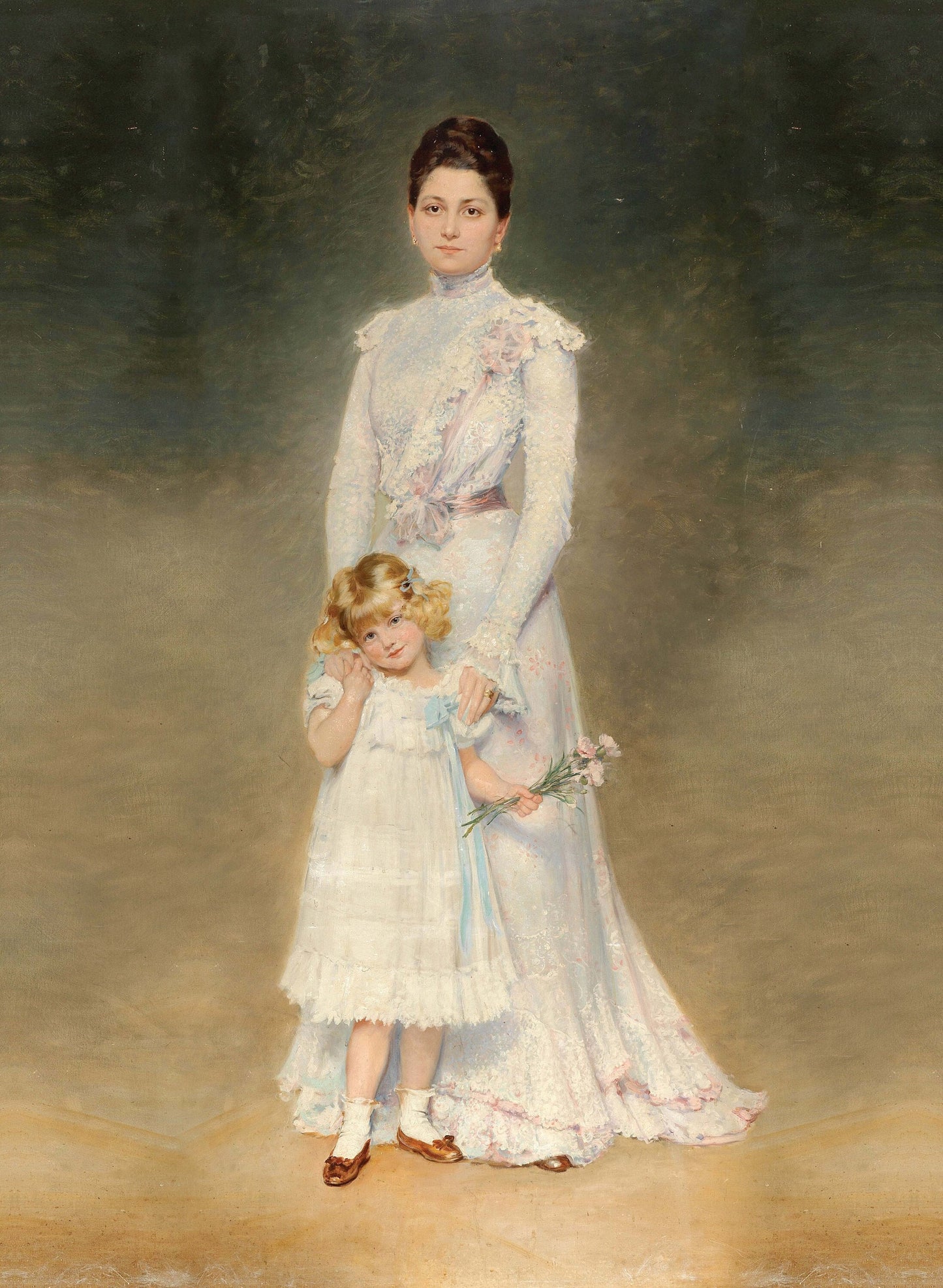 Victorian Era Mother & Child - Large Decoupage Paper for Furniture - Vintage Decoupage - Rice Paper - Decoupage Paper