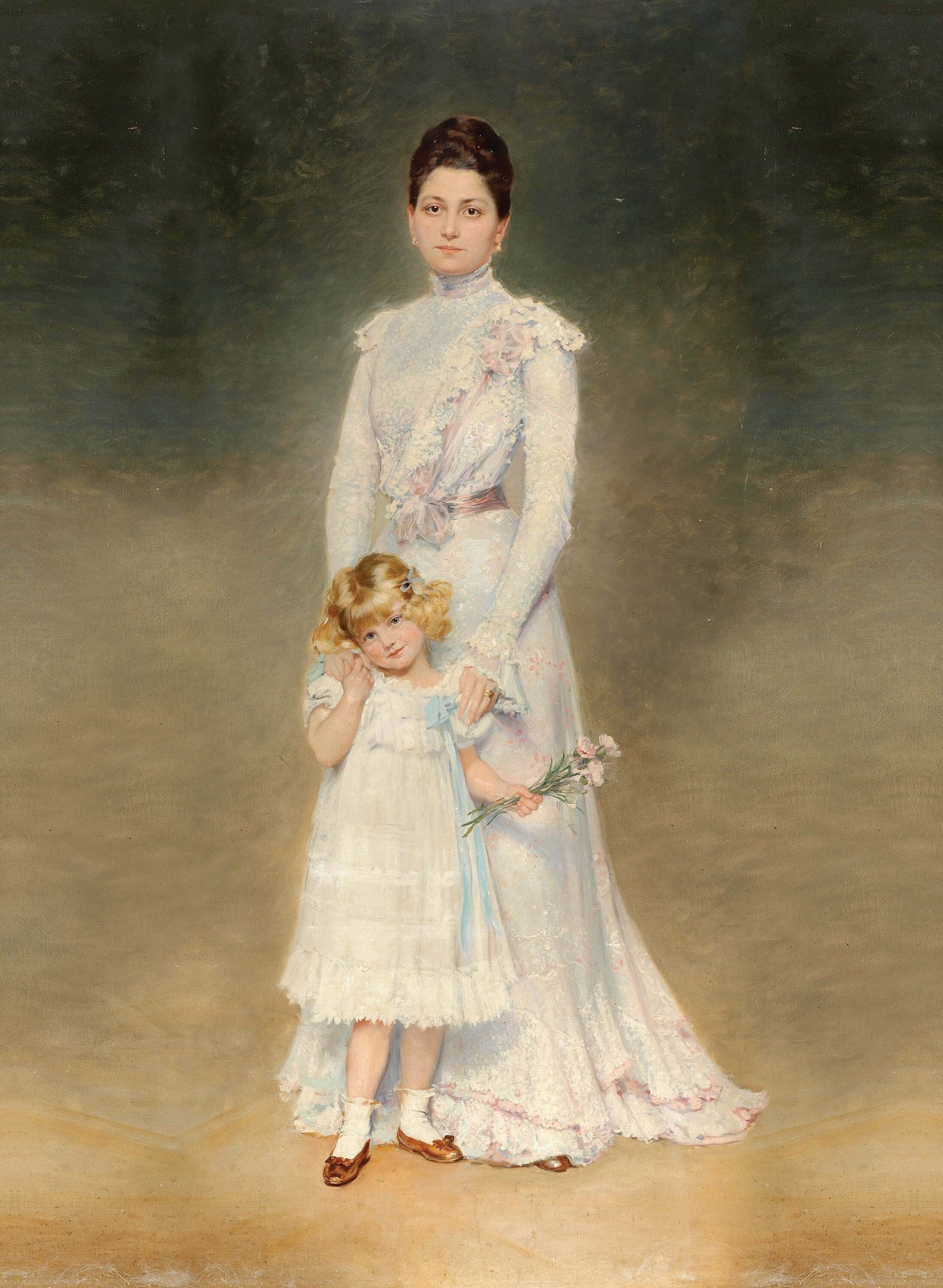 Victorian Era Mother & Child - Large Decoupage Paper for Furniture - Vintage Decoupage - Rice Paper - Decoupage Paper