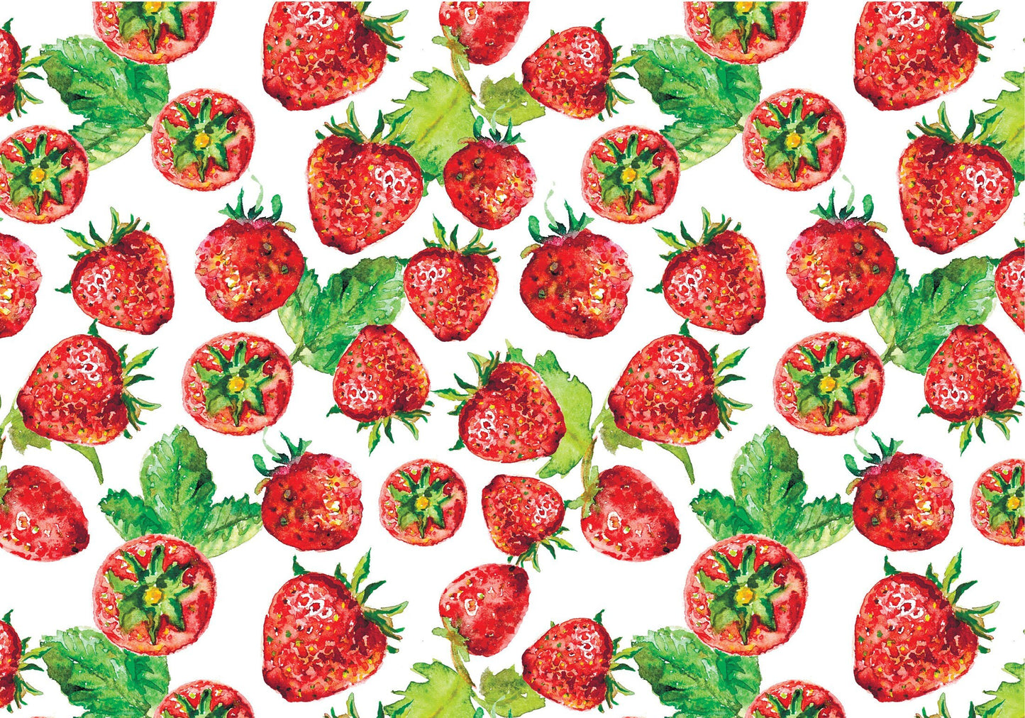 Large Rice Paper for Decoupage - Furniture Decoupage - Vintage Decoupage - Floral Decoupage Paper - Red Strawberries