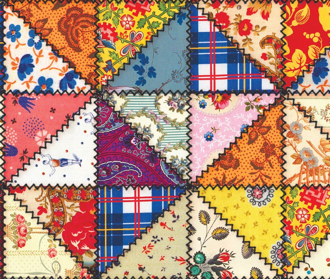 Large Rice Paper for Decoupage - Furniture Decoupage - Vintage Decoupage - Floral Decoupage Paper - Quilt Pattern