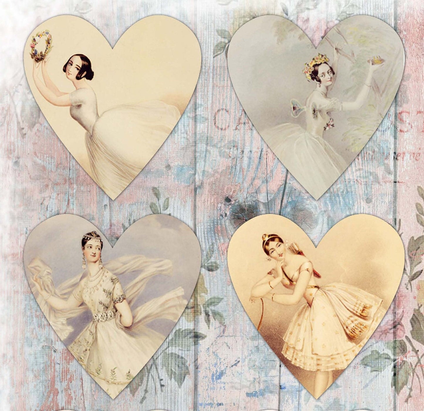 Large Rice Paper for Decoupage - Furniture Decoupage - Vintage Decoupage - Decoupage Paper - Ballerina