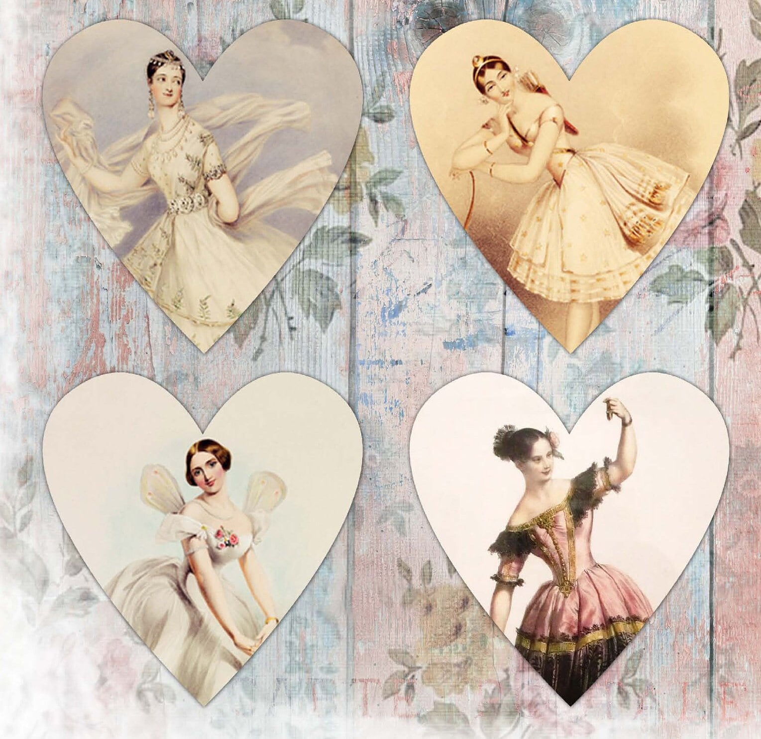 Large Rice Paper for Decoupage - Furniture Decoupage - Vintage Decoupage - Decoupage Paper - Ballerina