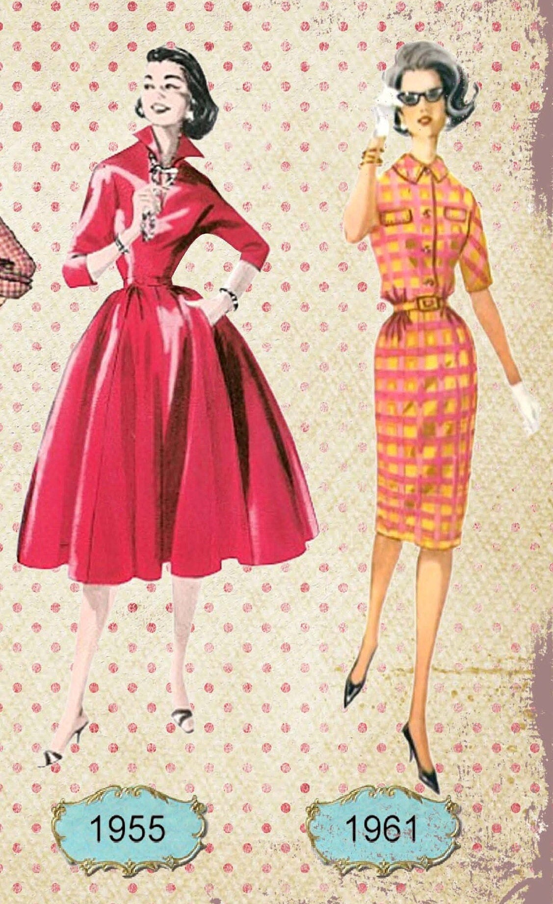 Large Rice Paper for Decoupage - Furniture Decoupage - Vintage Decoupage - Decoupage Paper - Women Clothes '30 '40